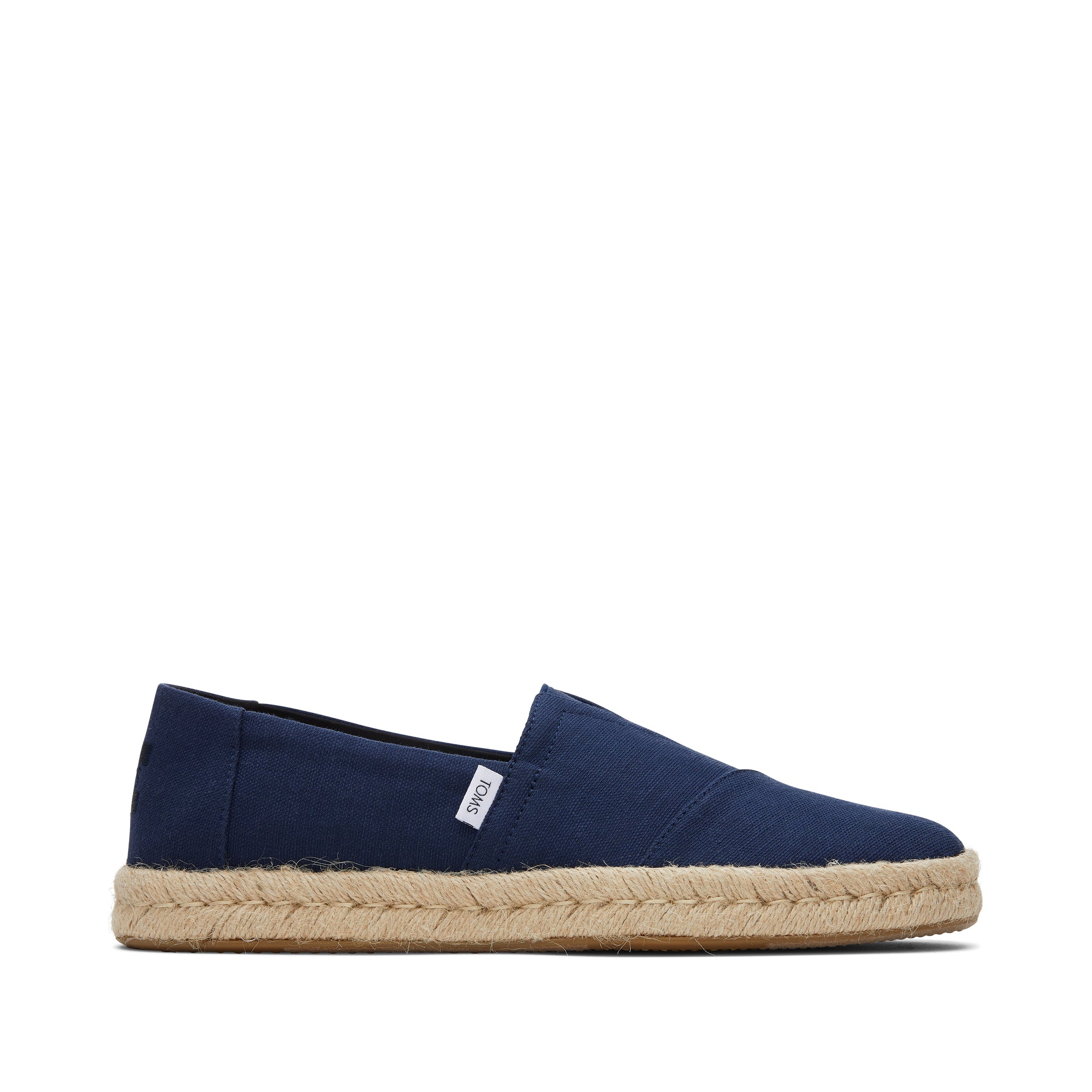 Mens Alpargata Rope Navy Recycled Cotton Slubby Woven  display picture 2