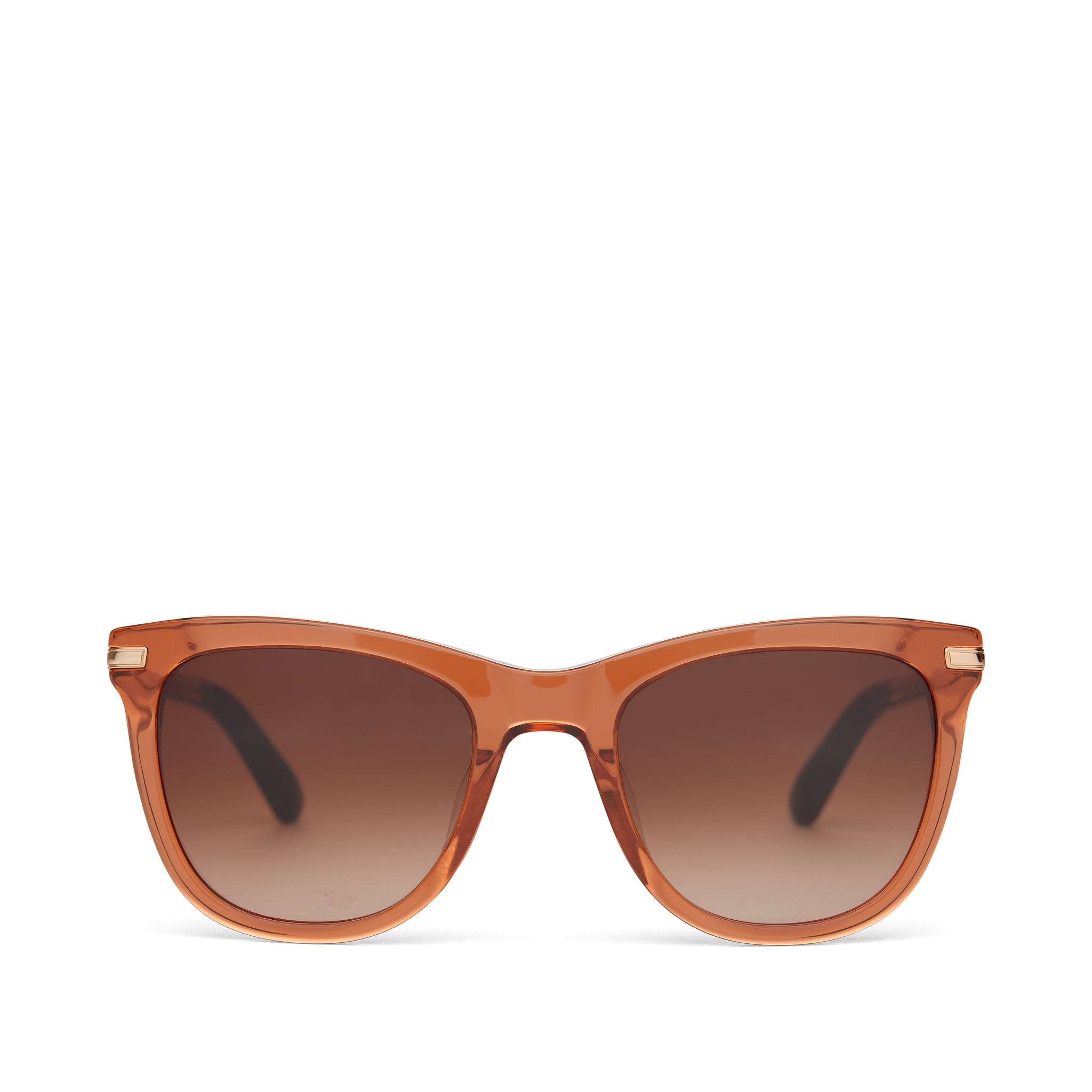 Victoria Terracotta Crystal-Gold Frame and Brown Gradient Lens
