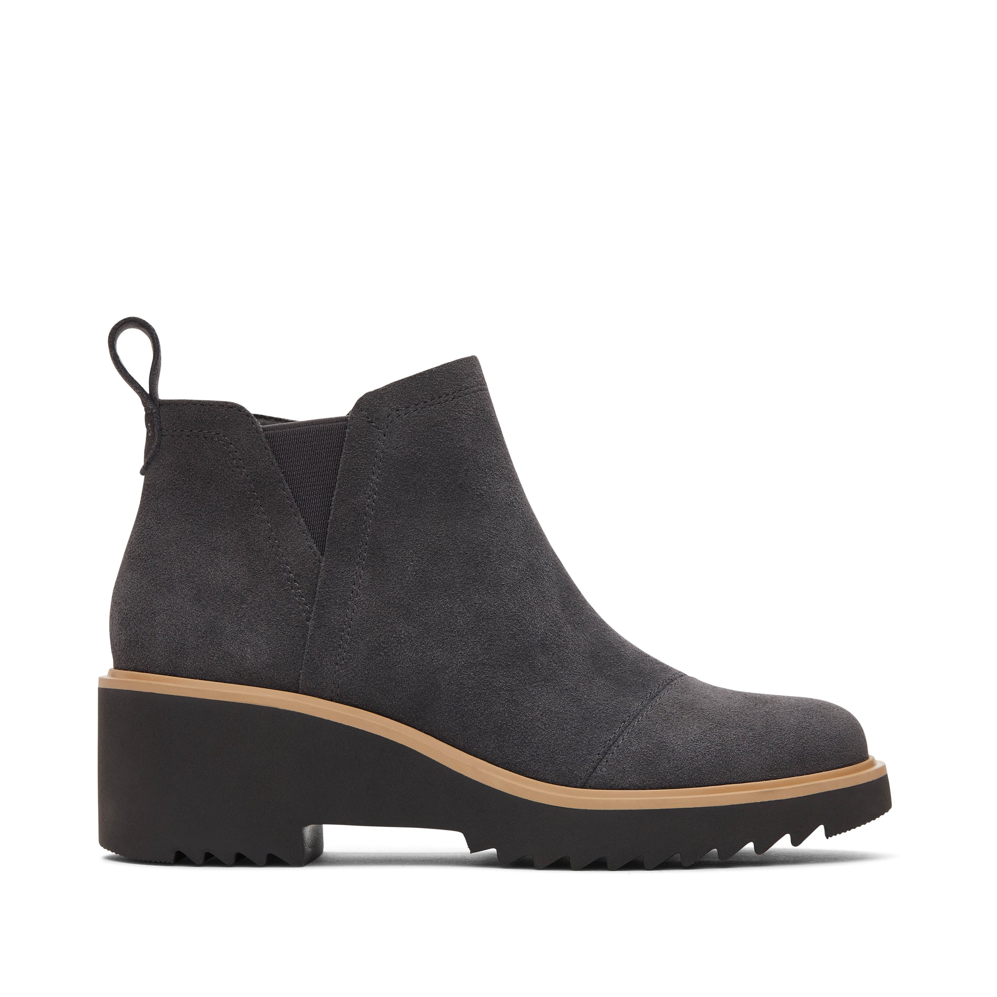 Maude Forged Iron Suede Wedge Boot – TOMS.com Toms Grey Boots (Coats 31) main image 0