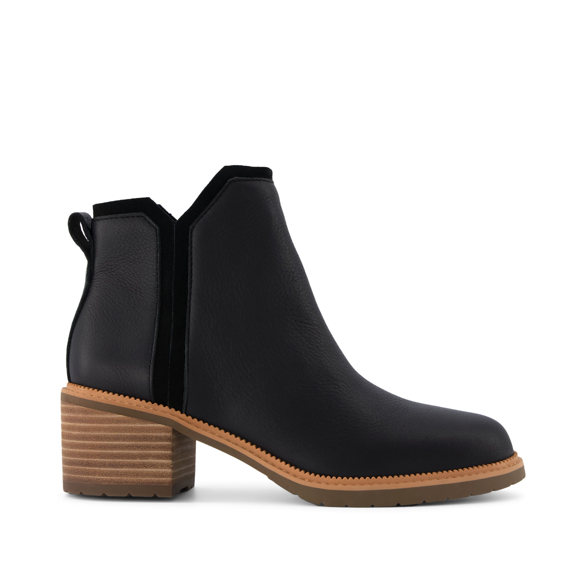 Hailey Black Water Resistant Leather Boot – TOMS.com