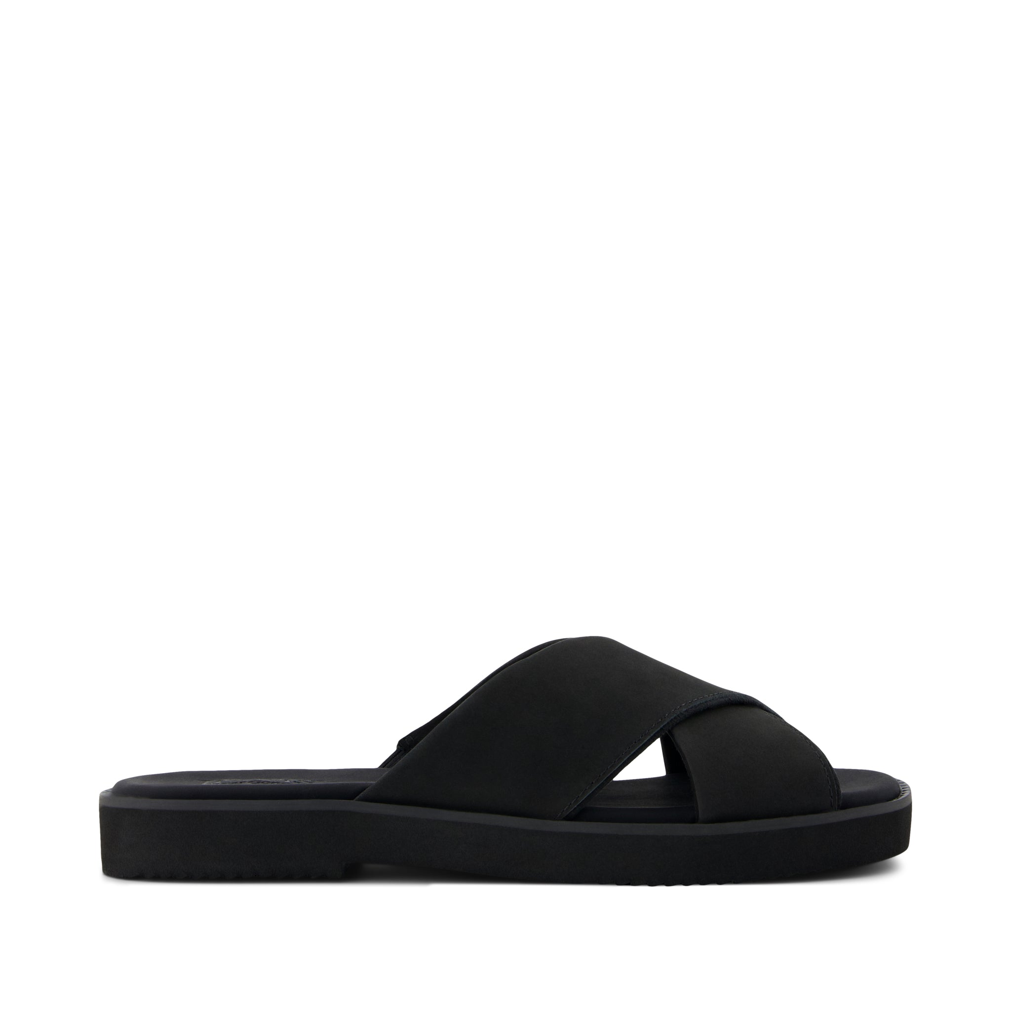 Mae Crossover Slide Sandal Black Leather – TOMS.com