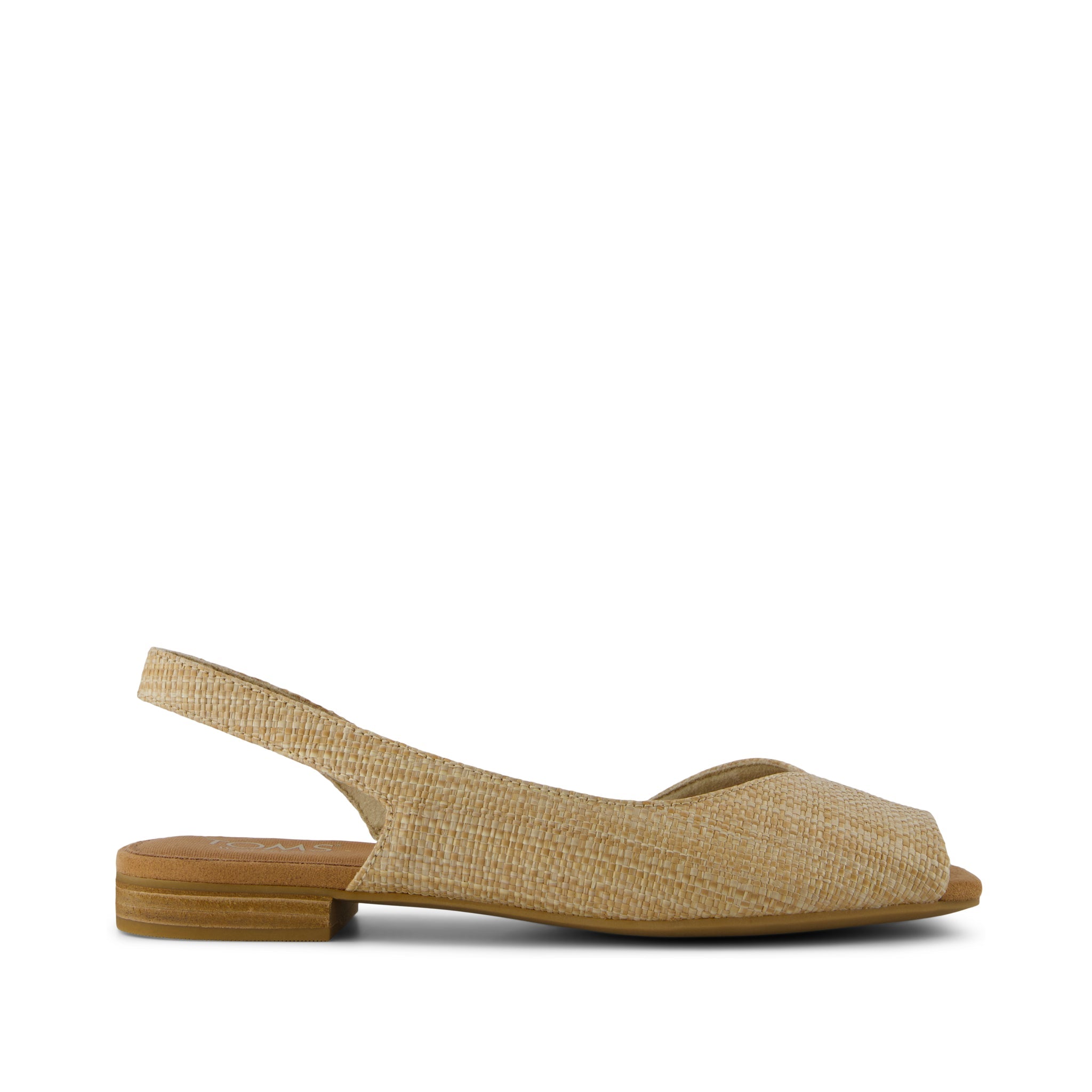 Briella Slingback Flat Almond Raffia – TOMS.com