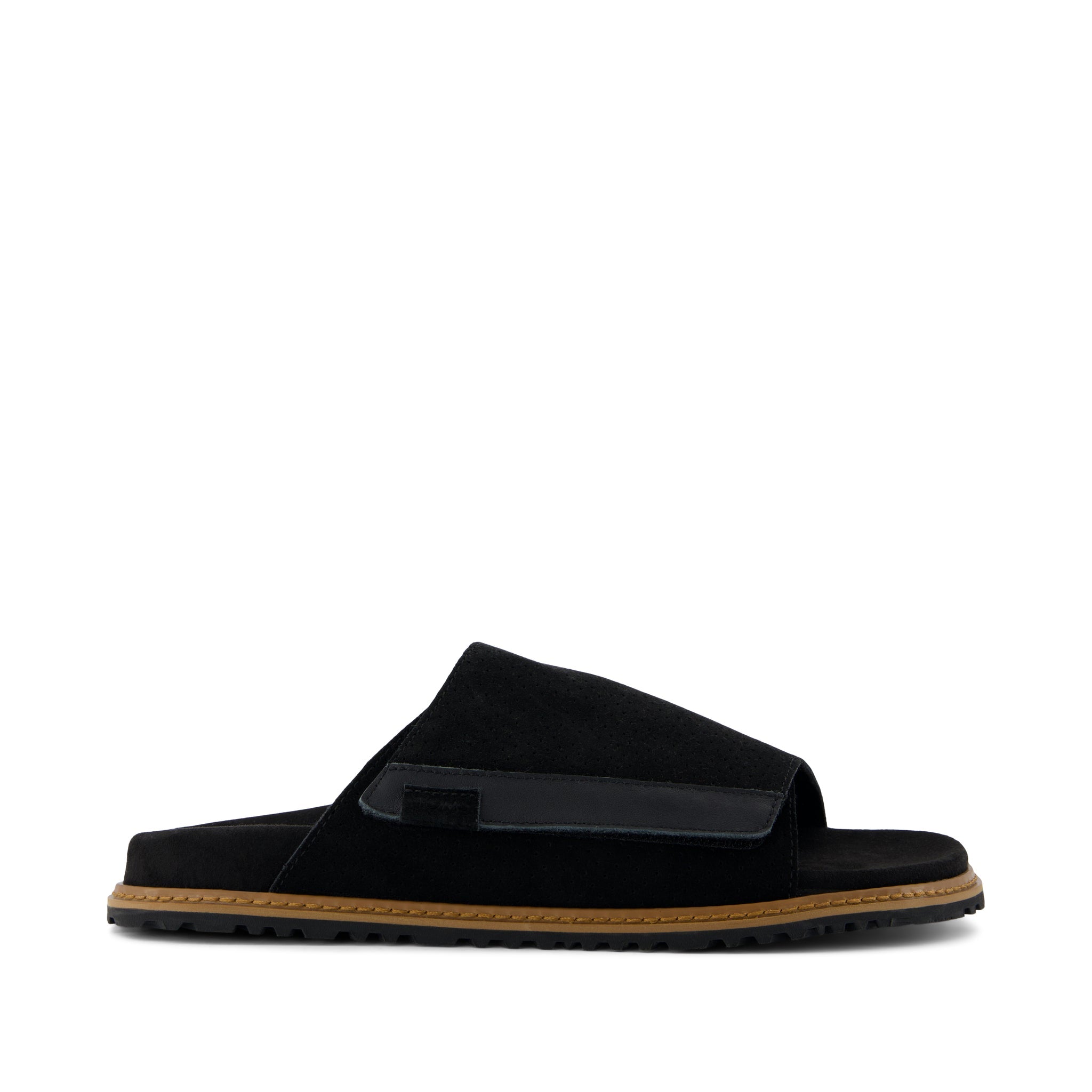 Danilo Slide Sandal Black Perforated Suede – TOMS.com