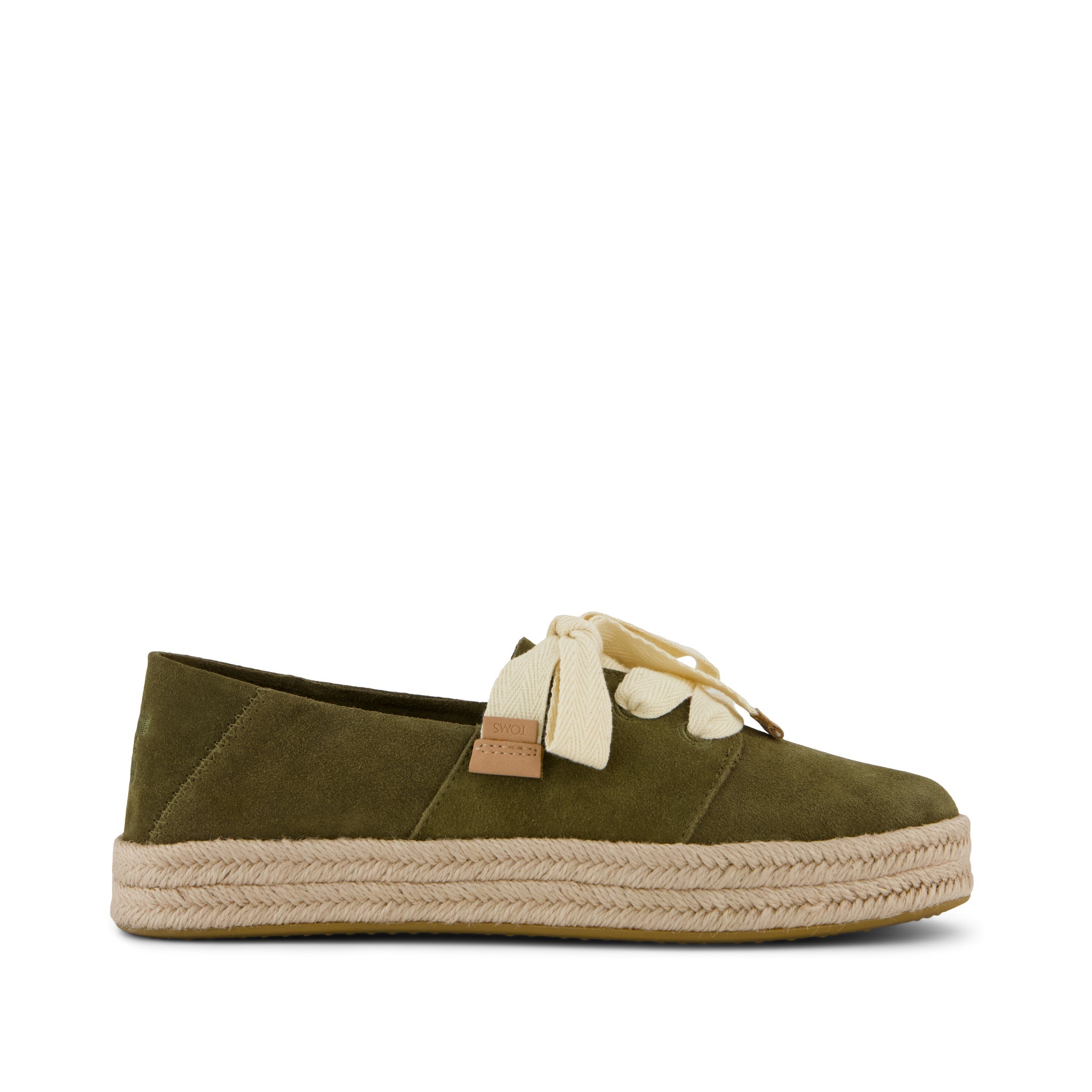 ミー Womens Carolina Lace-Up Espadrille Military Olive Suede – TOMS.com