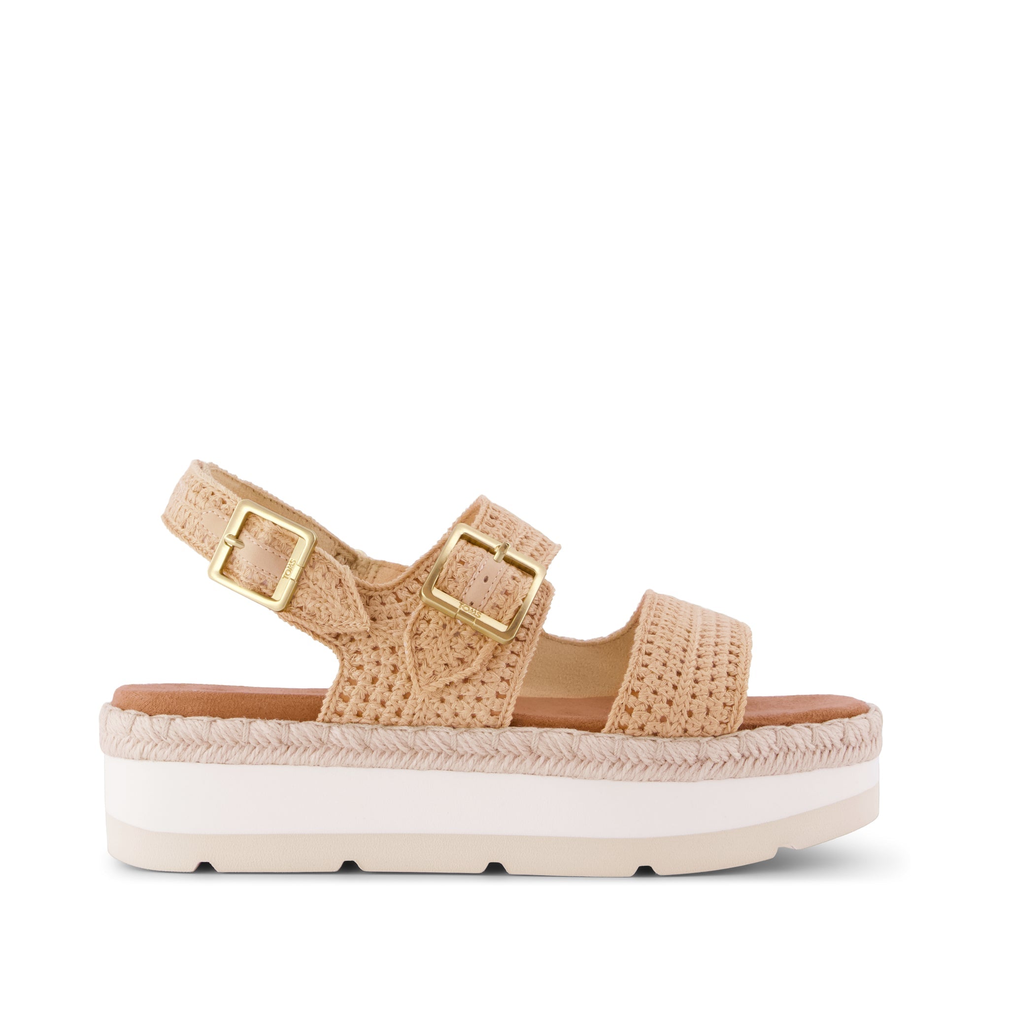 Womens Giana Flatform Sandal Almond Crochet – TOMS.com