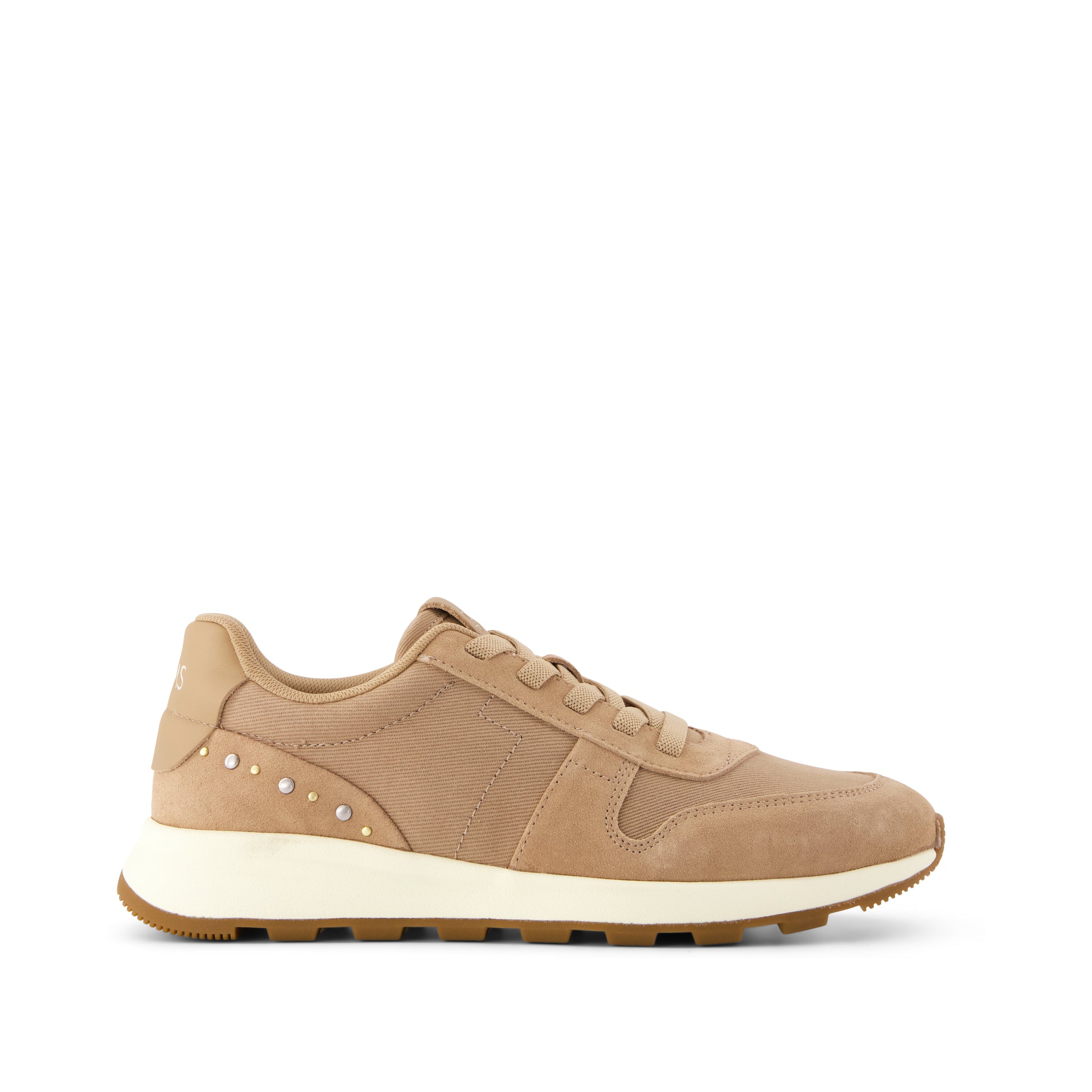 Womens TRVL LITE Retro Runner Sneaker Water Repellent Taupe  display picture 2