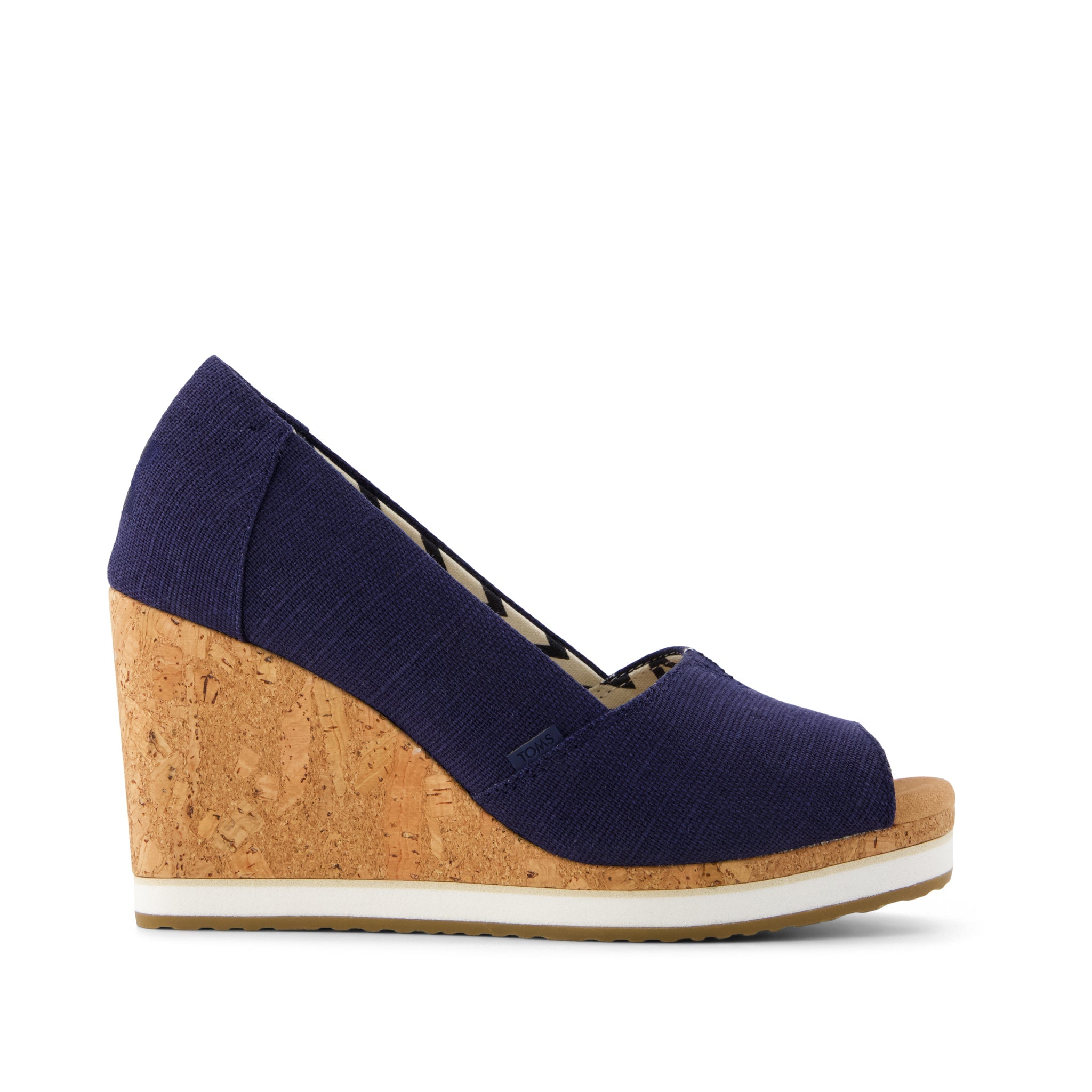 navy blue dress wedge shoes Tory Burch Wedge Sandal Heel Size 7 Navy Blue
