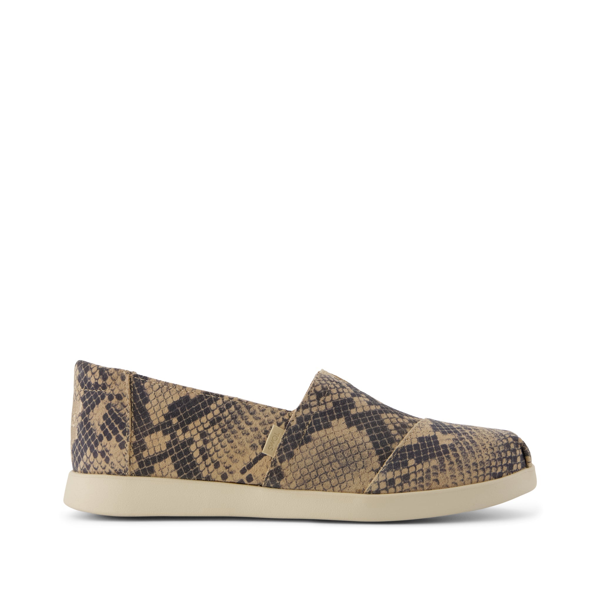 Womens Alpargata Plus Taupe Snake Print Suede – TOMS.com