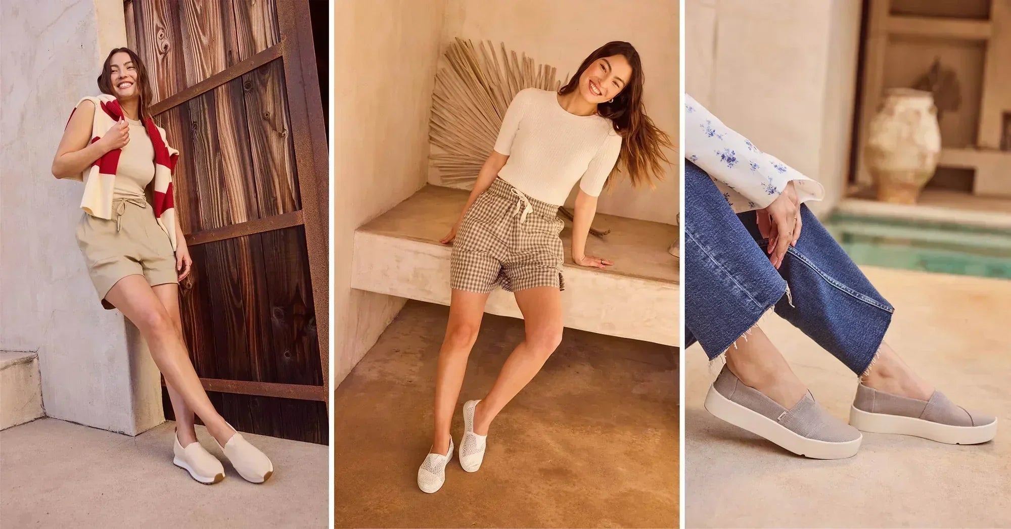 Models wearing the Alpargata Resident, Alpargata Plus, and Verona Slip On Sneaker shown.