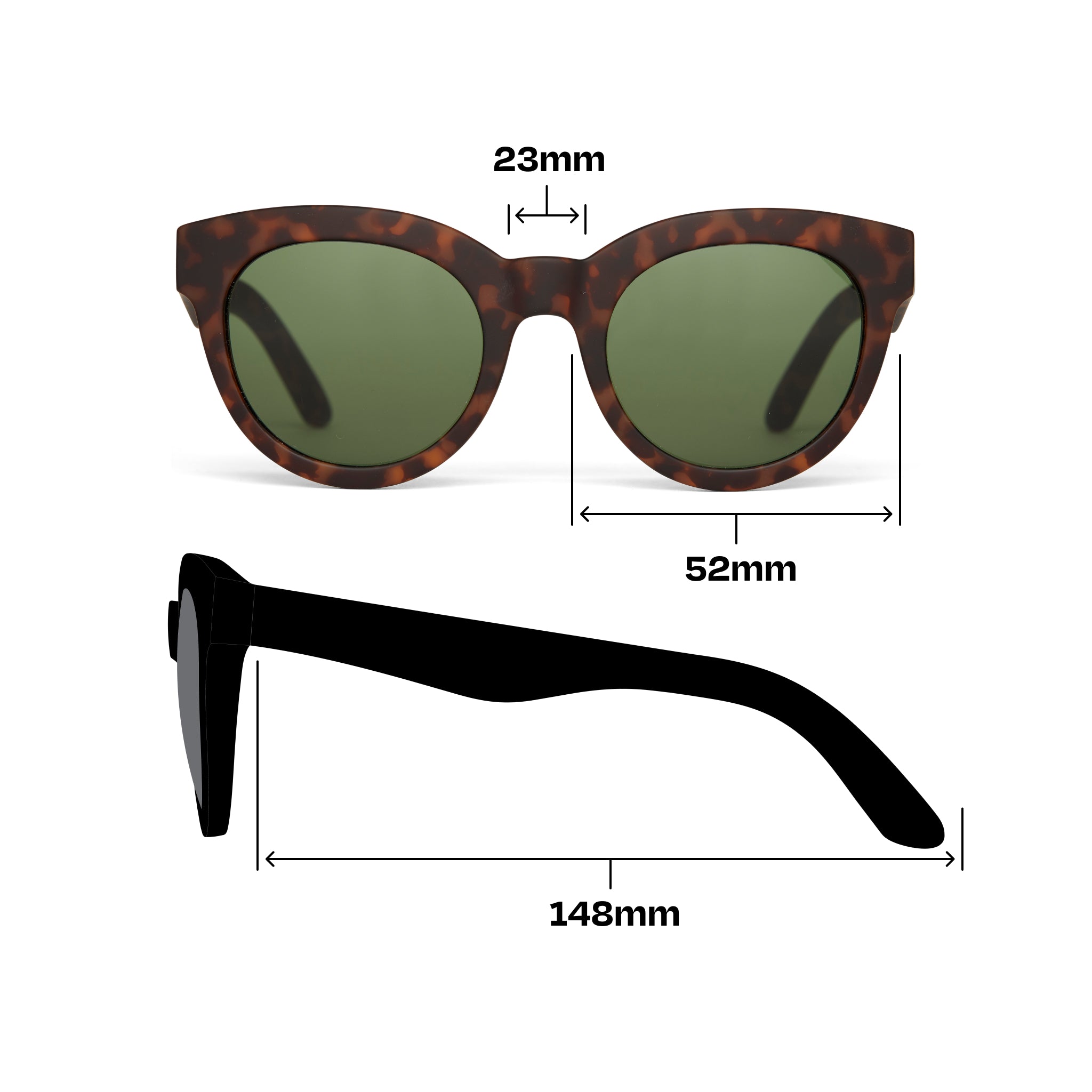 TRAVELER Florentin Matte Tortoise Green Lens – TOMS.com