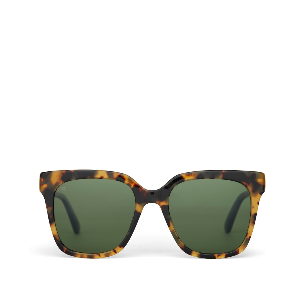 Natasha Tortoise Polarized Handcrafted Sunglasses Front View