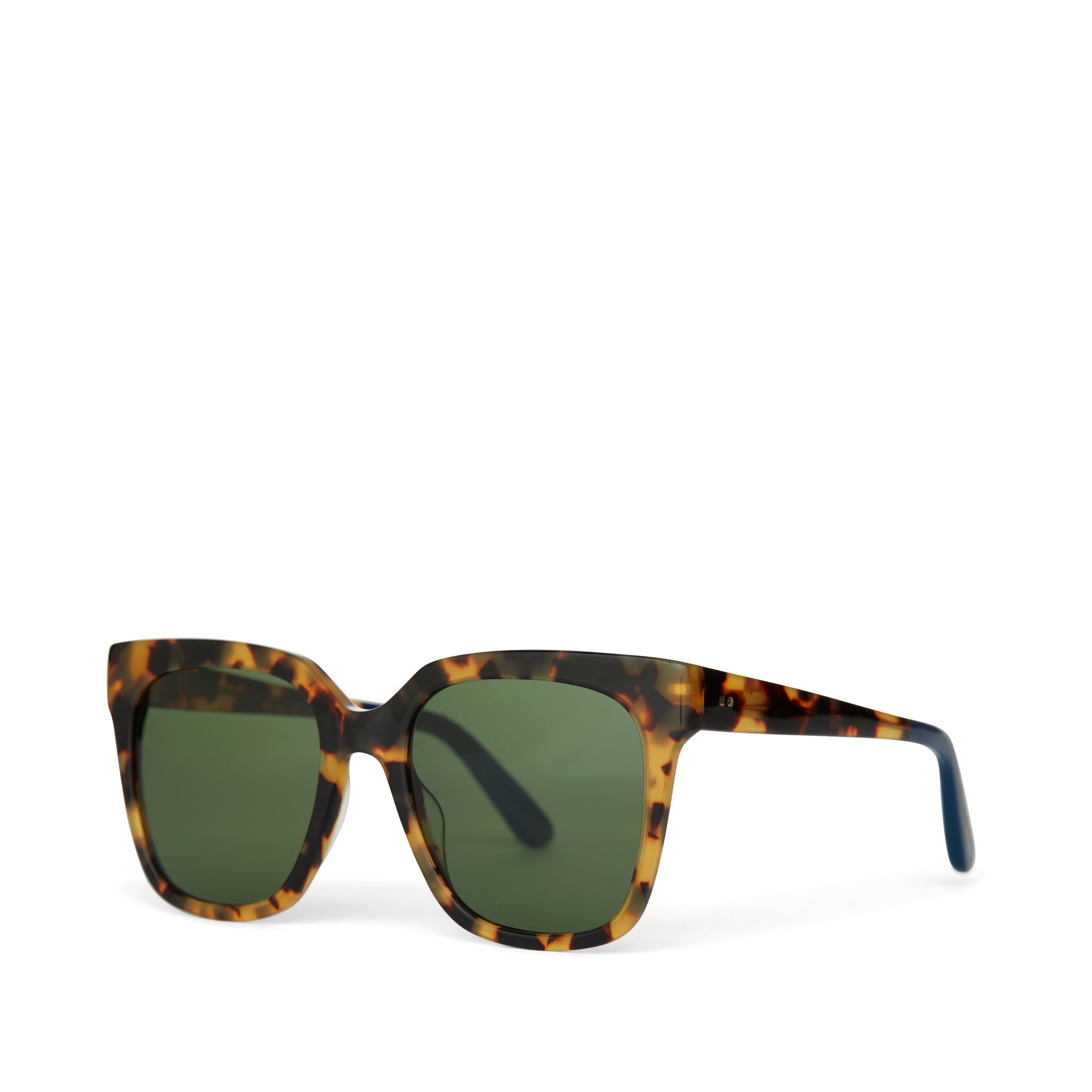Natasha Tortoise Polarized Handcrafted Sunglasses Side Angle View
