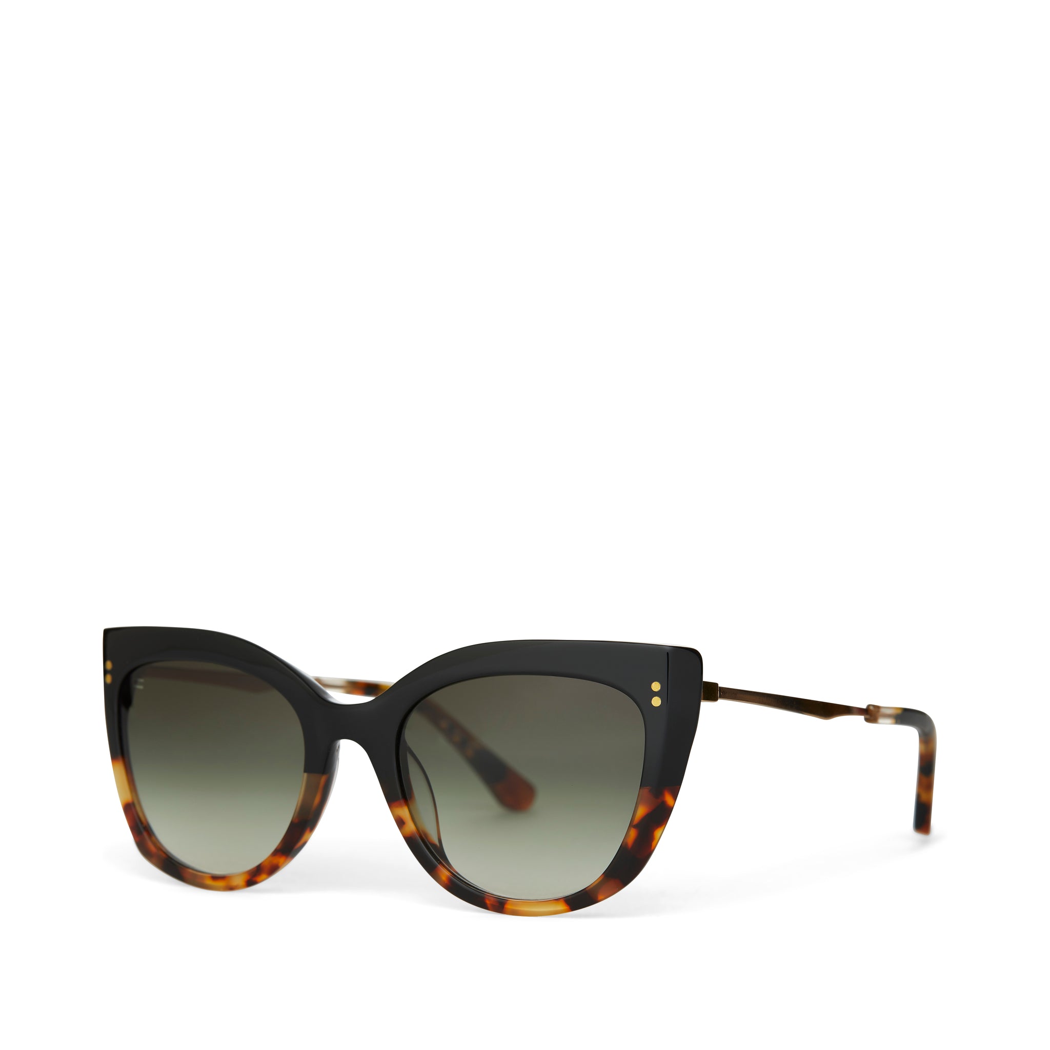 トムトム　ソフィア Sophia Black Tortoise Fade Gold Frame Deep Oliver Gradient Lens