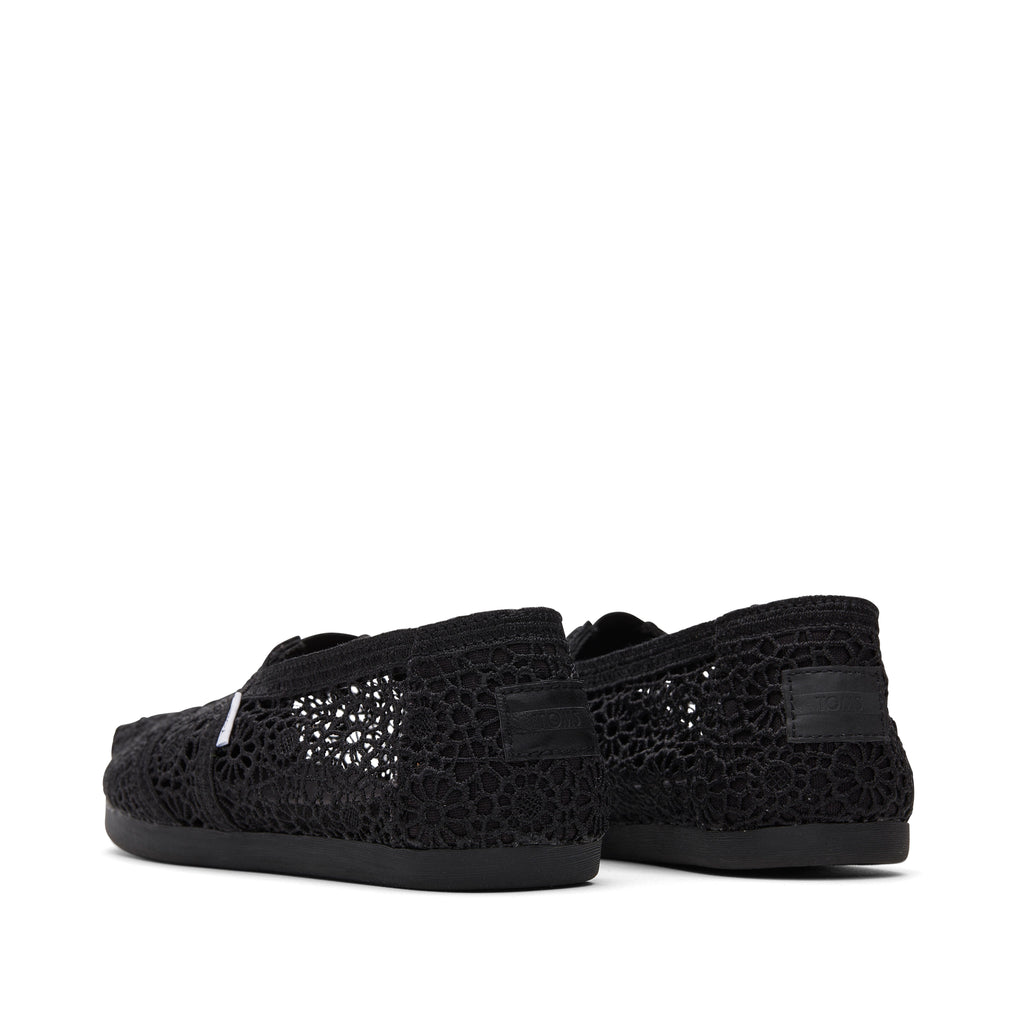 Alpargata Black Moroccan Crochet Back View