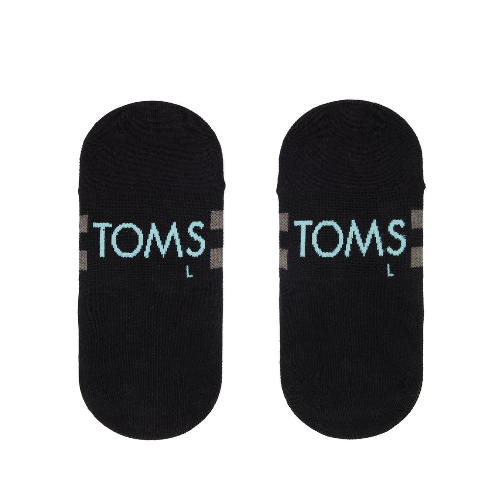 Classic No Show Socks Black Back View