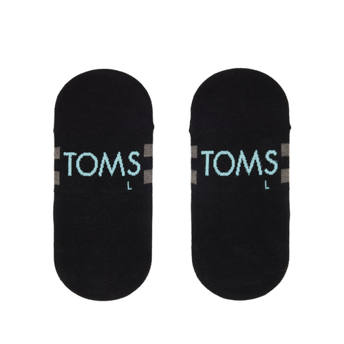 Classic No Show Socks Black Back View