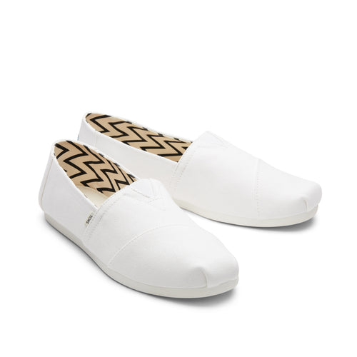 Alpargata White Recycled Cotton Canvas Front View