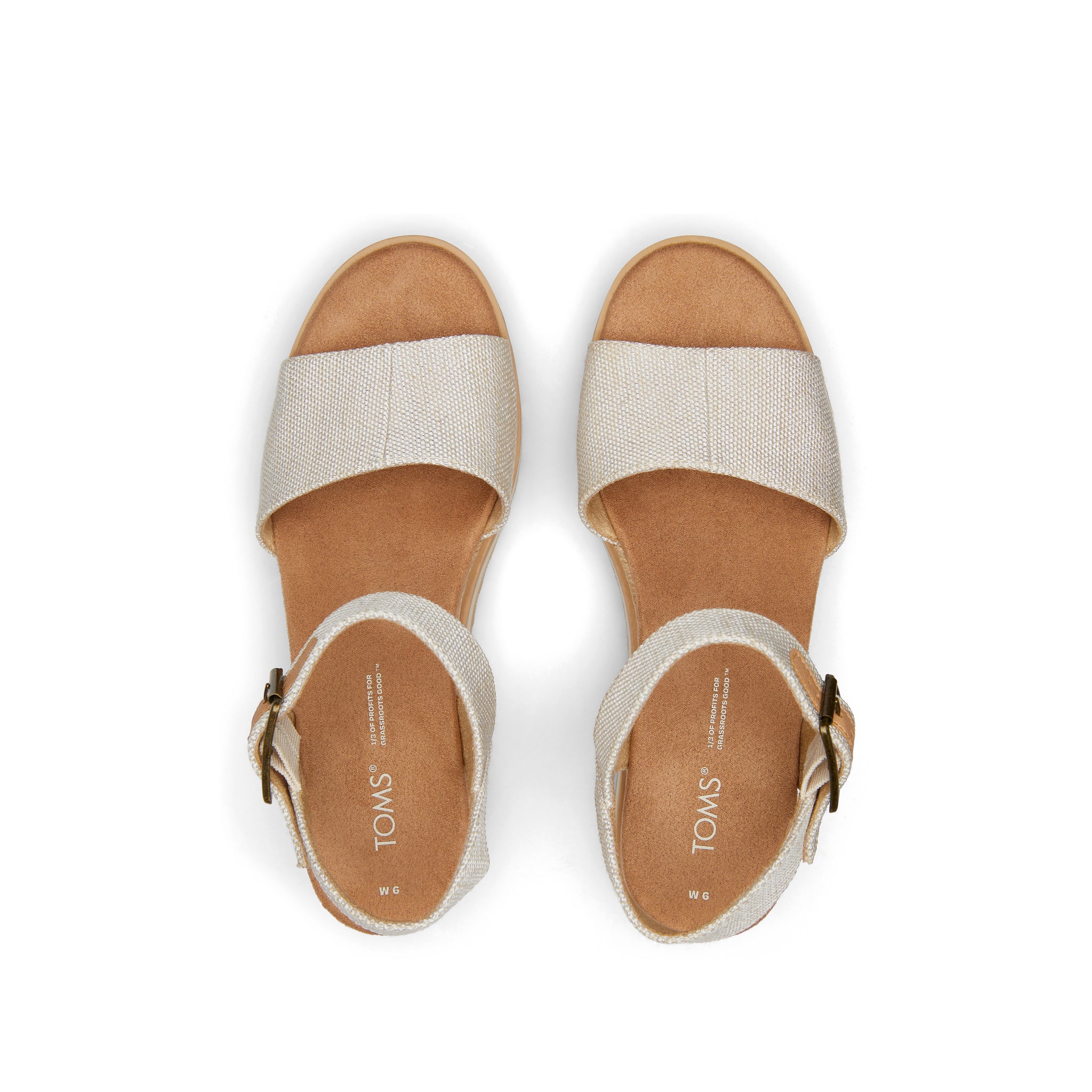 Diana Natural Wedge Sandal Top View