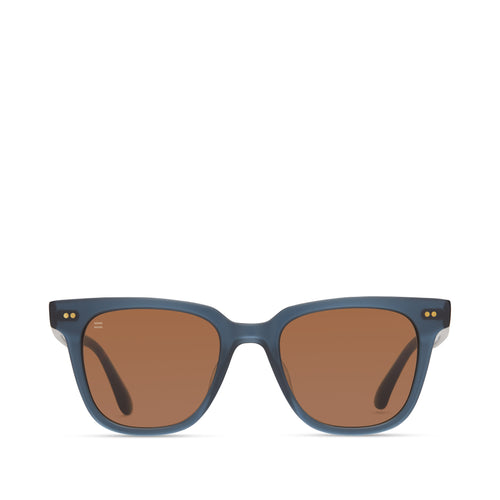 Memphis 301 Black Teal Handcrafted Sunglasses Front View