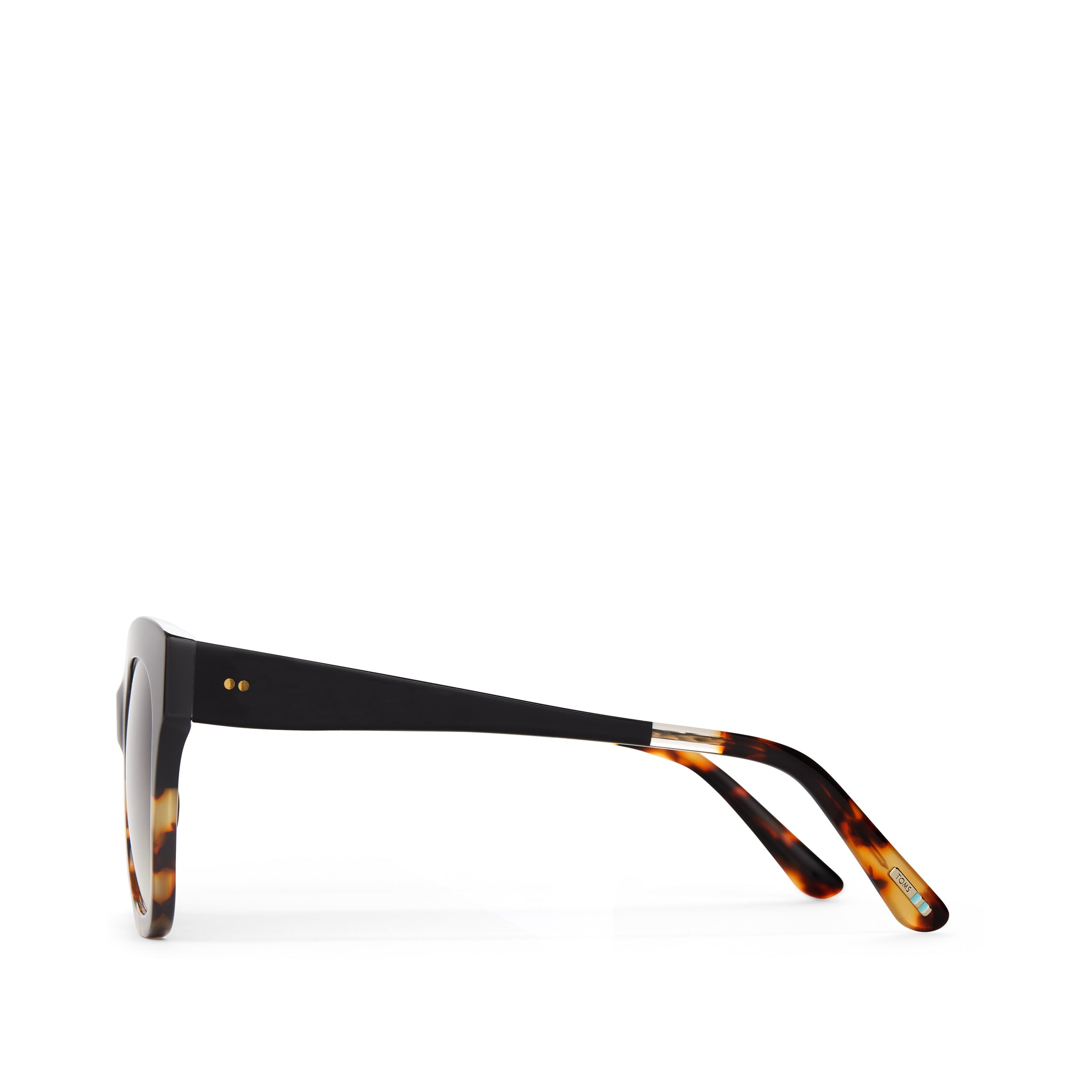 Sloane Black Tortoise Fade Handcrafted Sunglasses Profile View
