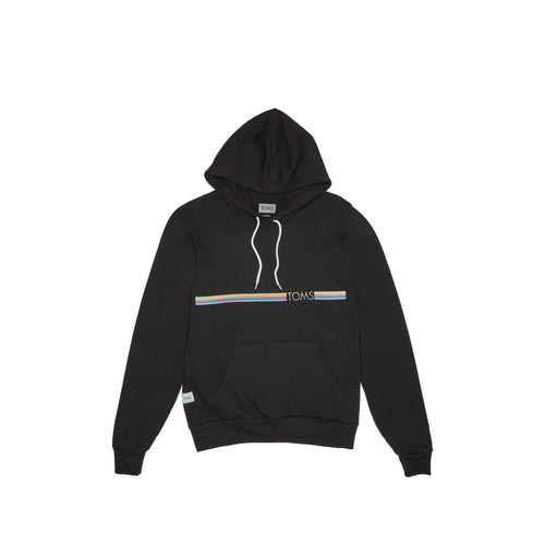 Striped TOMS Fleece Hoodie Front View