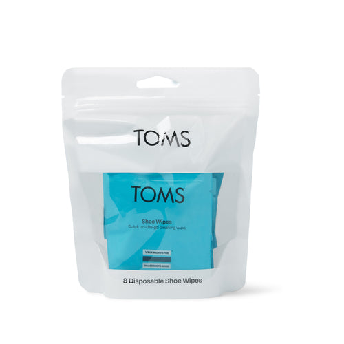 TOMS Shoe Cleaning Wipes 8 Pack Front View