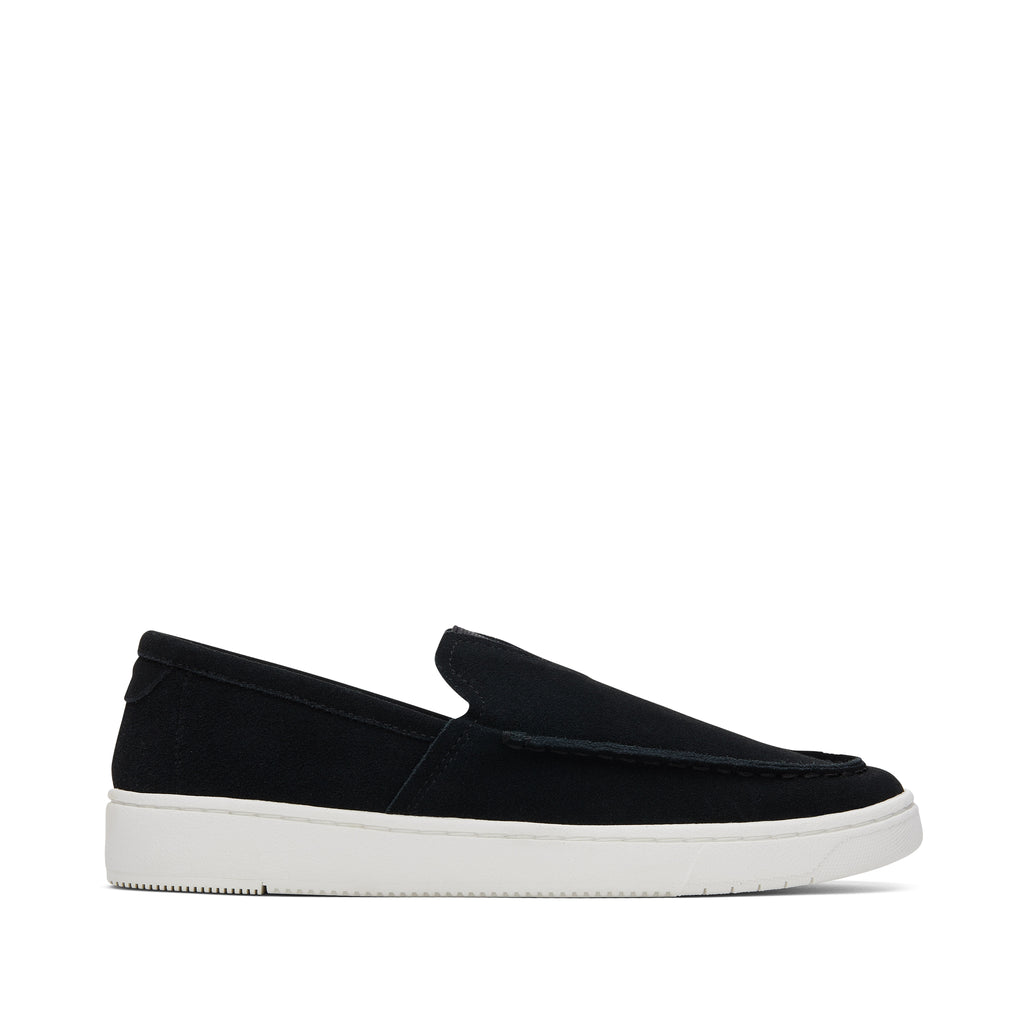 TRVL LITE Black Suede Loafer Side View