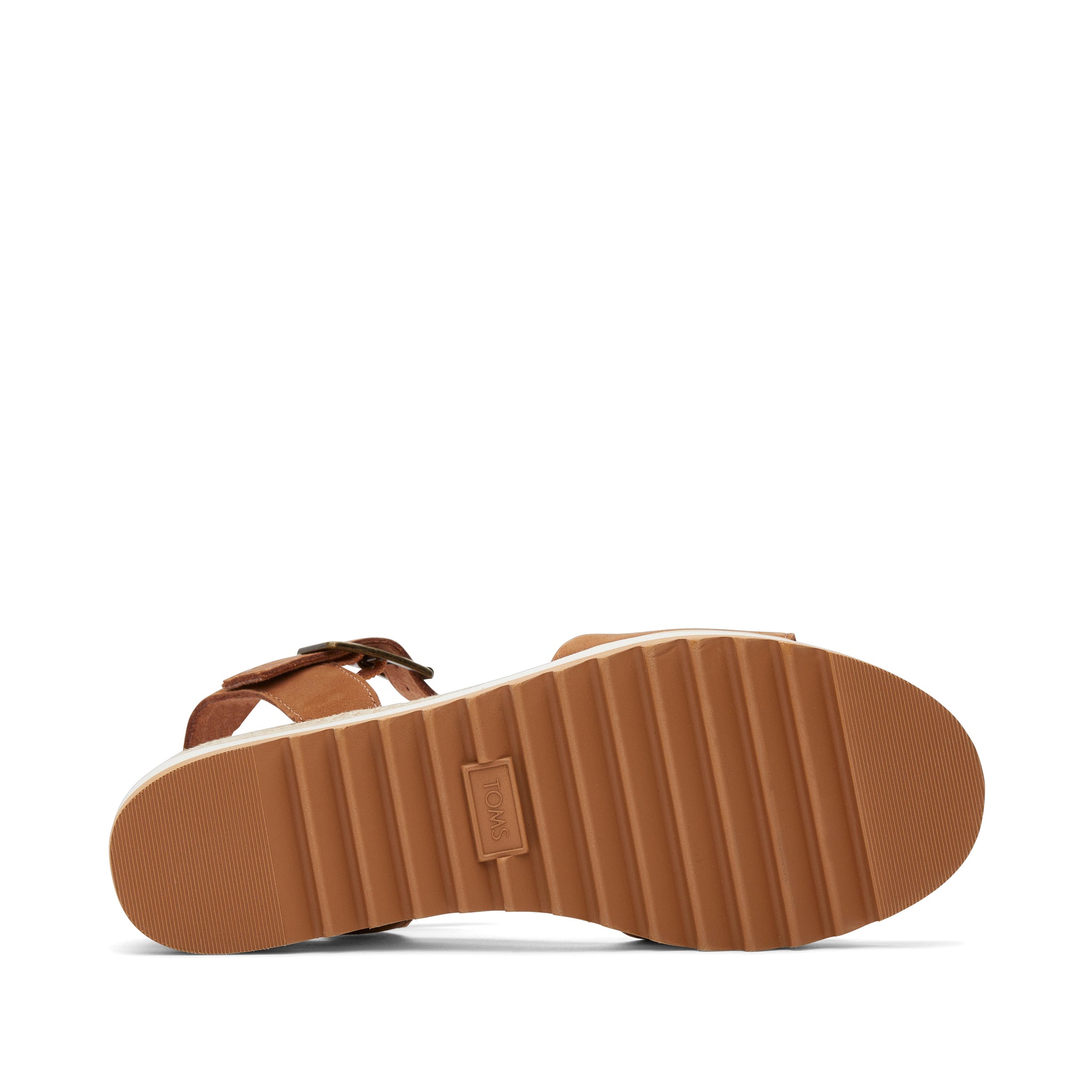 Diana Tan Leather Wedge Sandal Bottom Sole View