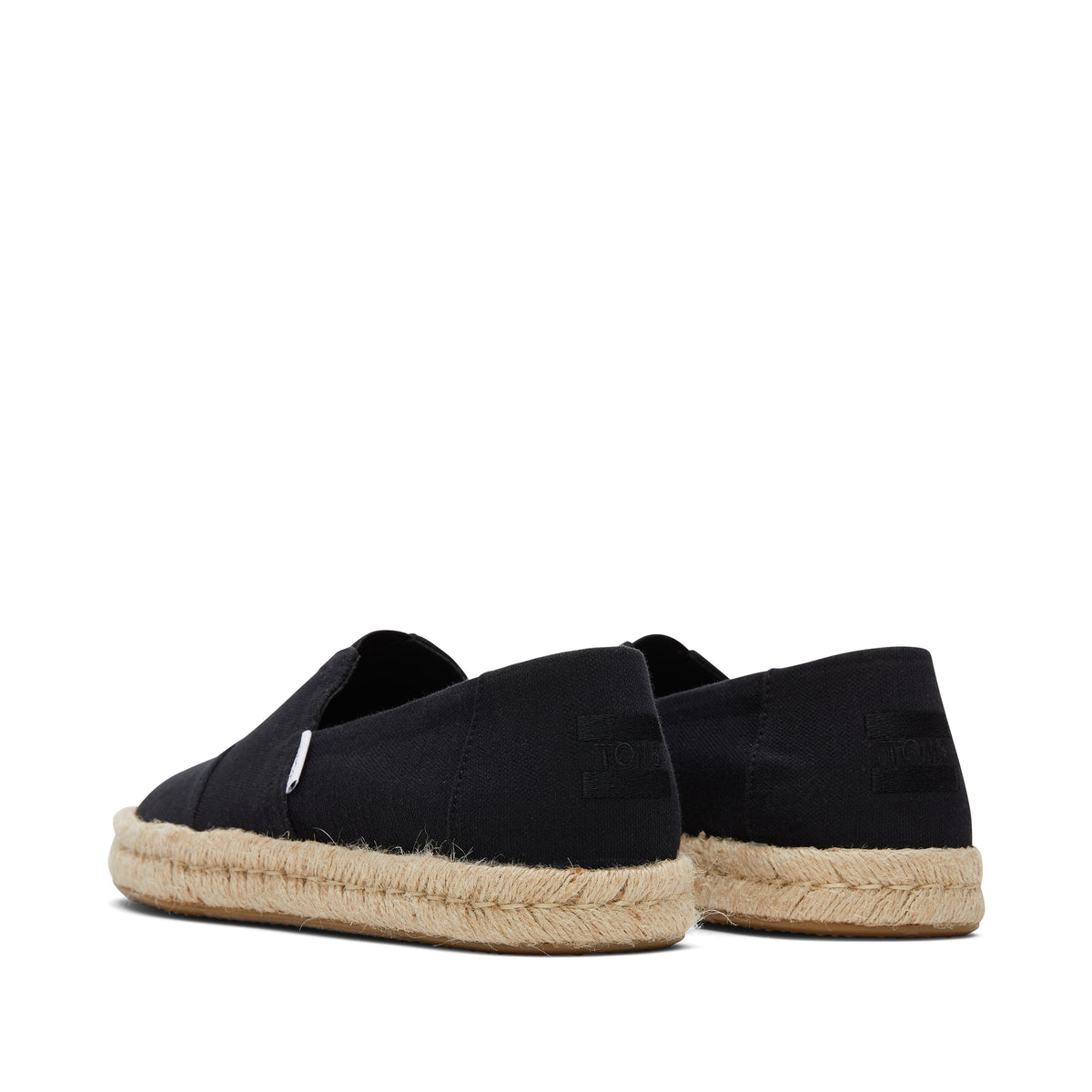 Mens Alpargata Rope Black Recycled Cotton Slubby Woven Espadrille ...