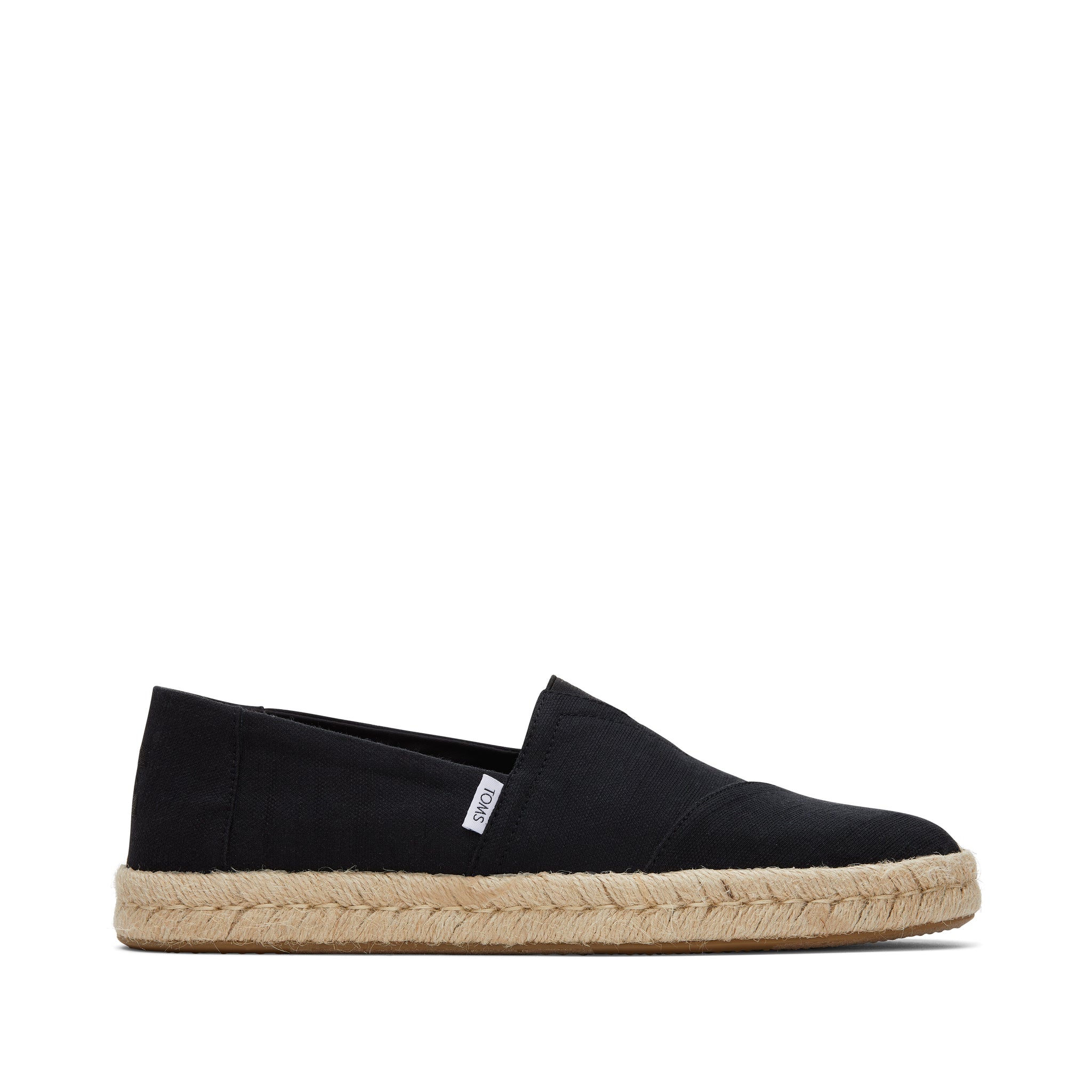 Alpargata Black Recycled Cotton Rope 2.0 Espadrille Side View