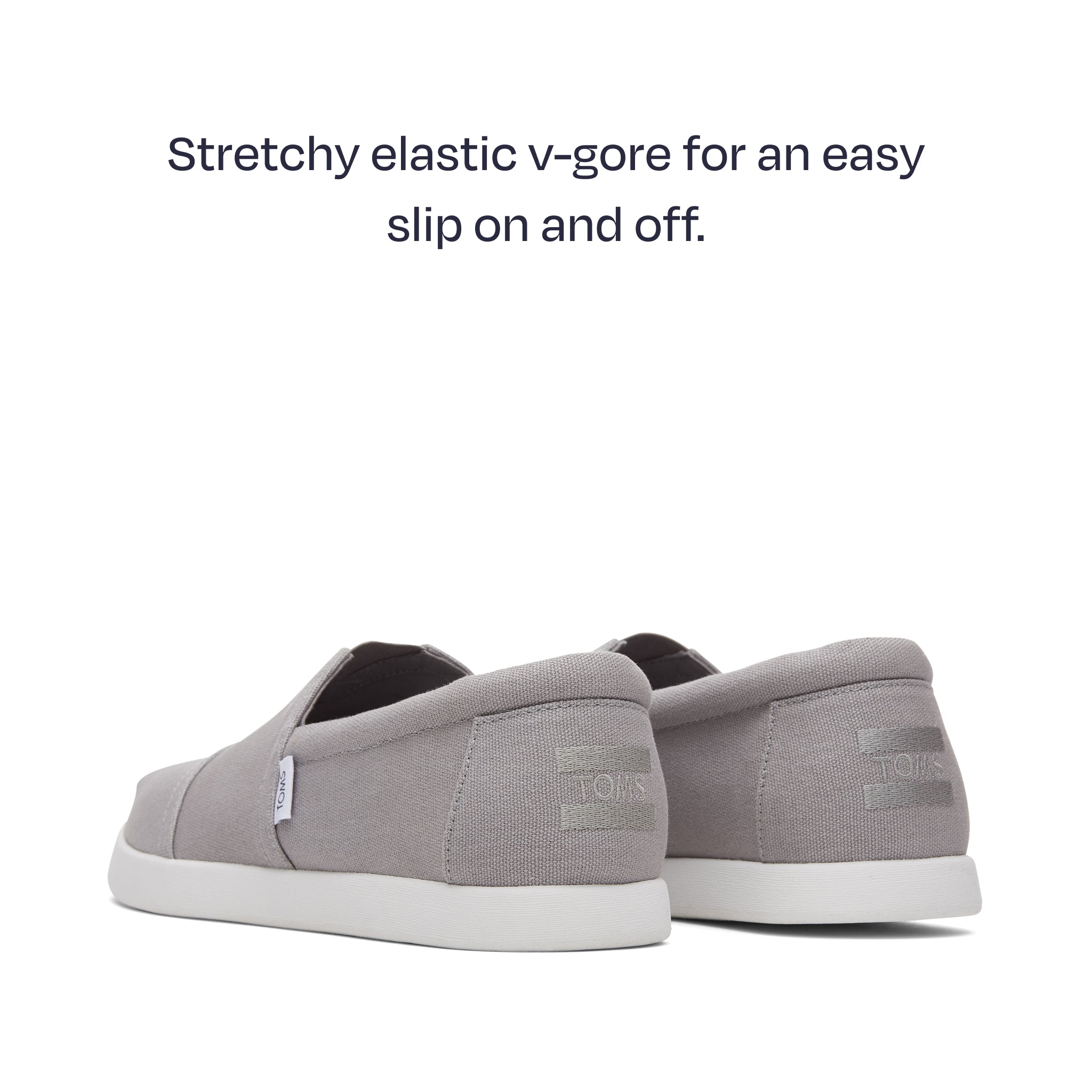 alp fwd back heel shot - stretchy elastic v gore for an easy slip on and off
