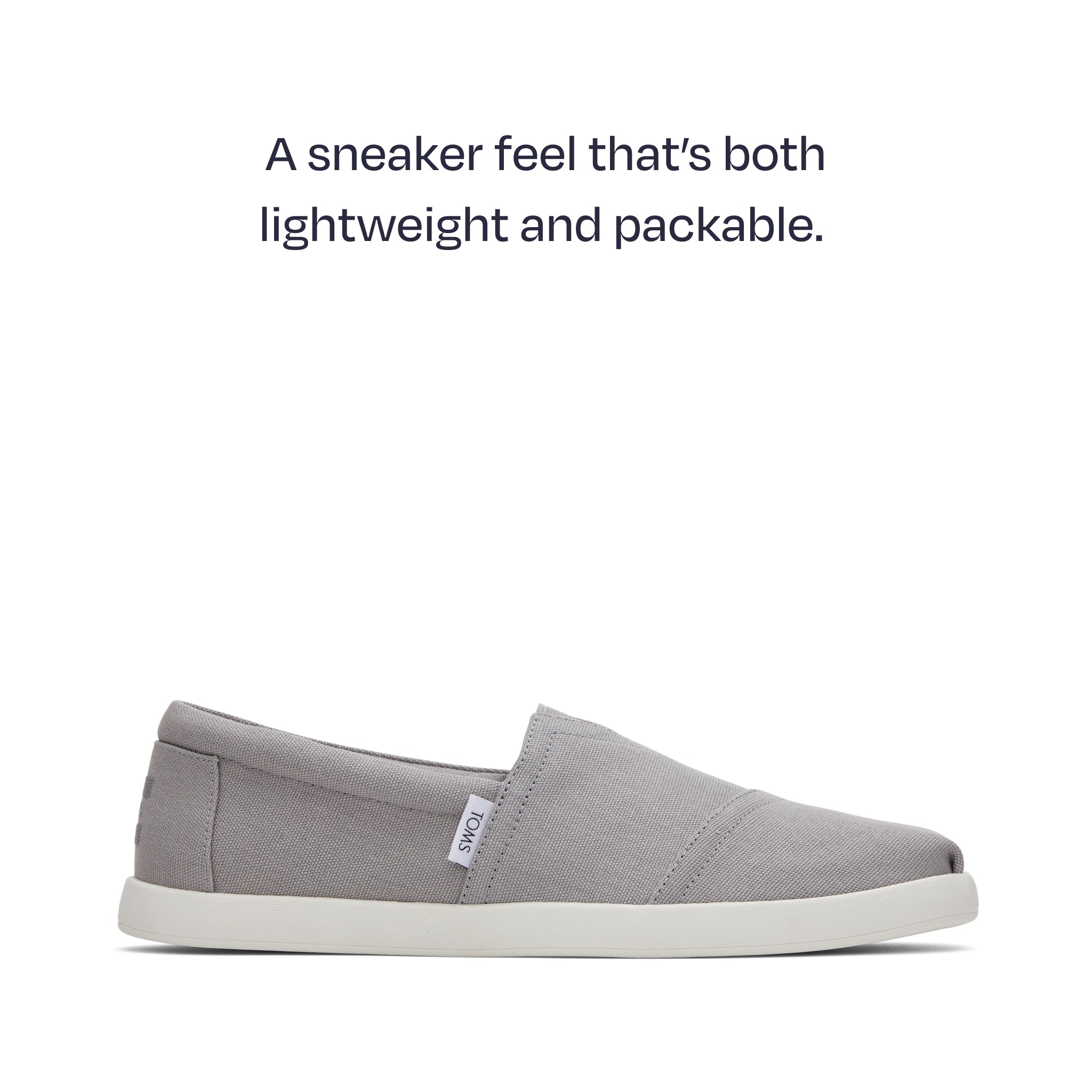 alp fwd side shot - a sneaker feel that's both lightweight and packable
