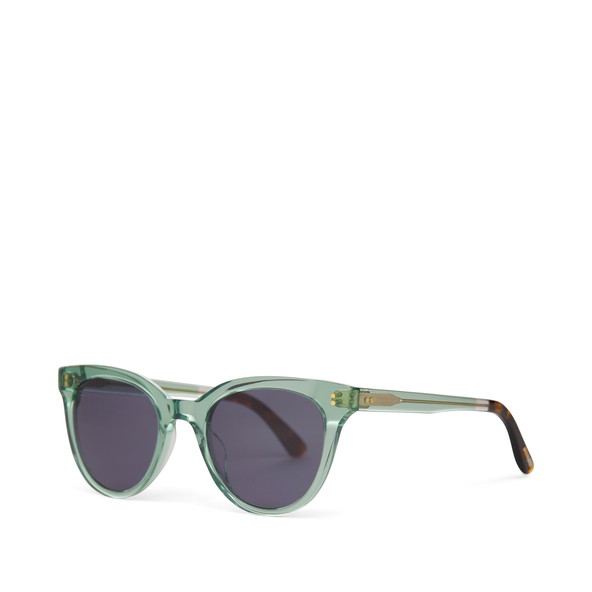 Marlowe Jade Handcrafted Sunglasses Side Angle View