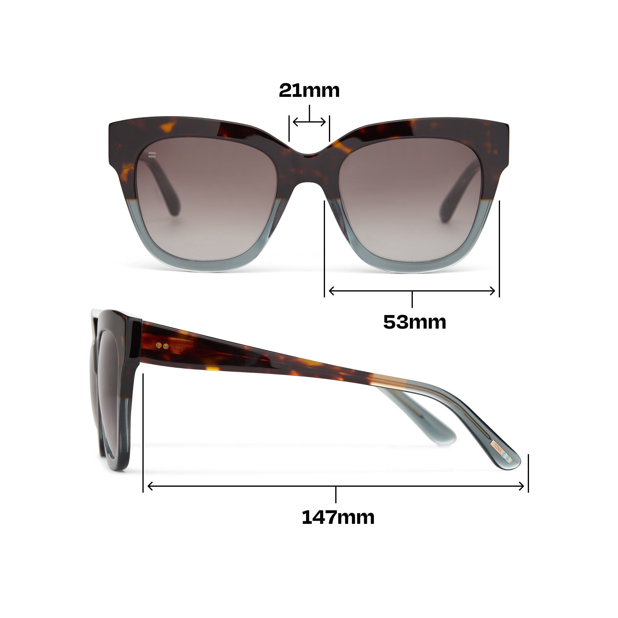 Sloane Tortoise Ocean Grey Fade Handcrafted Sunglasses