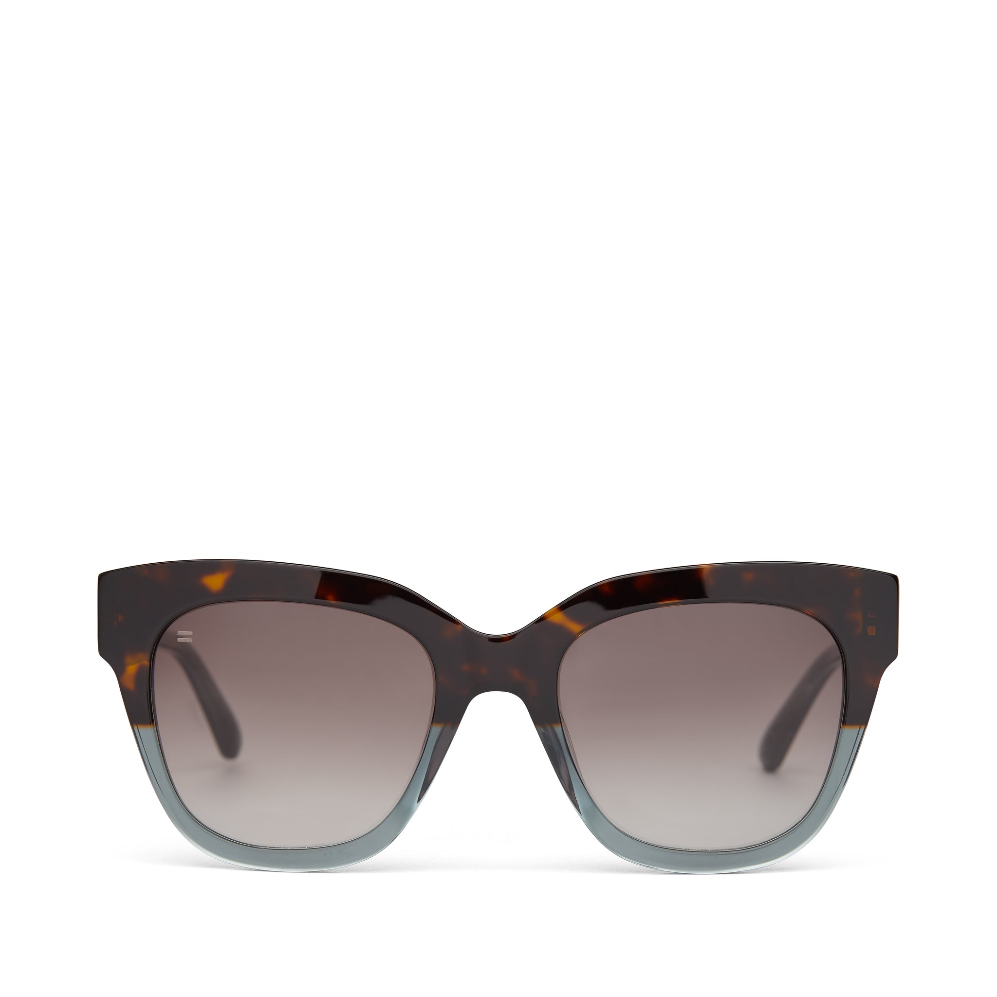 Sloane Tortoise Ocean Grey Fade Handcrafted Sunglasses Front View