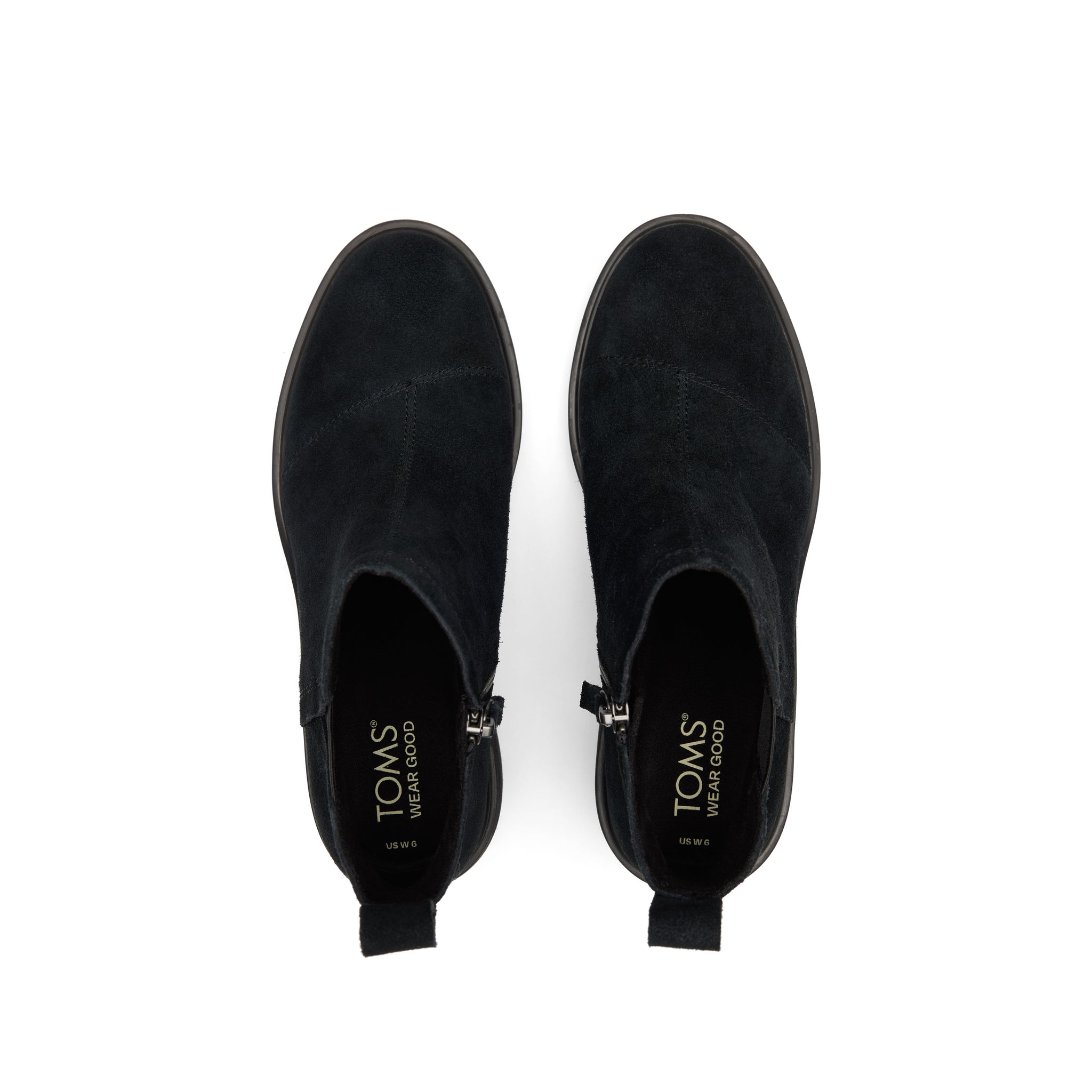 Maude Black Suede Wedge Boot Top View