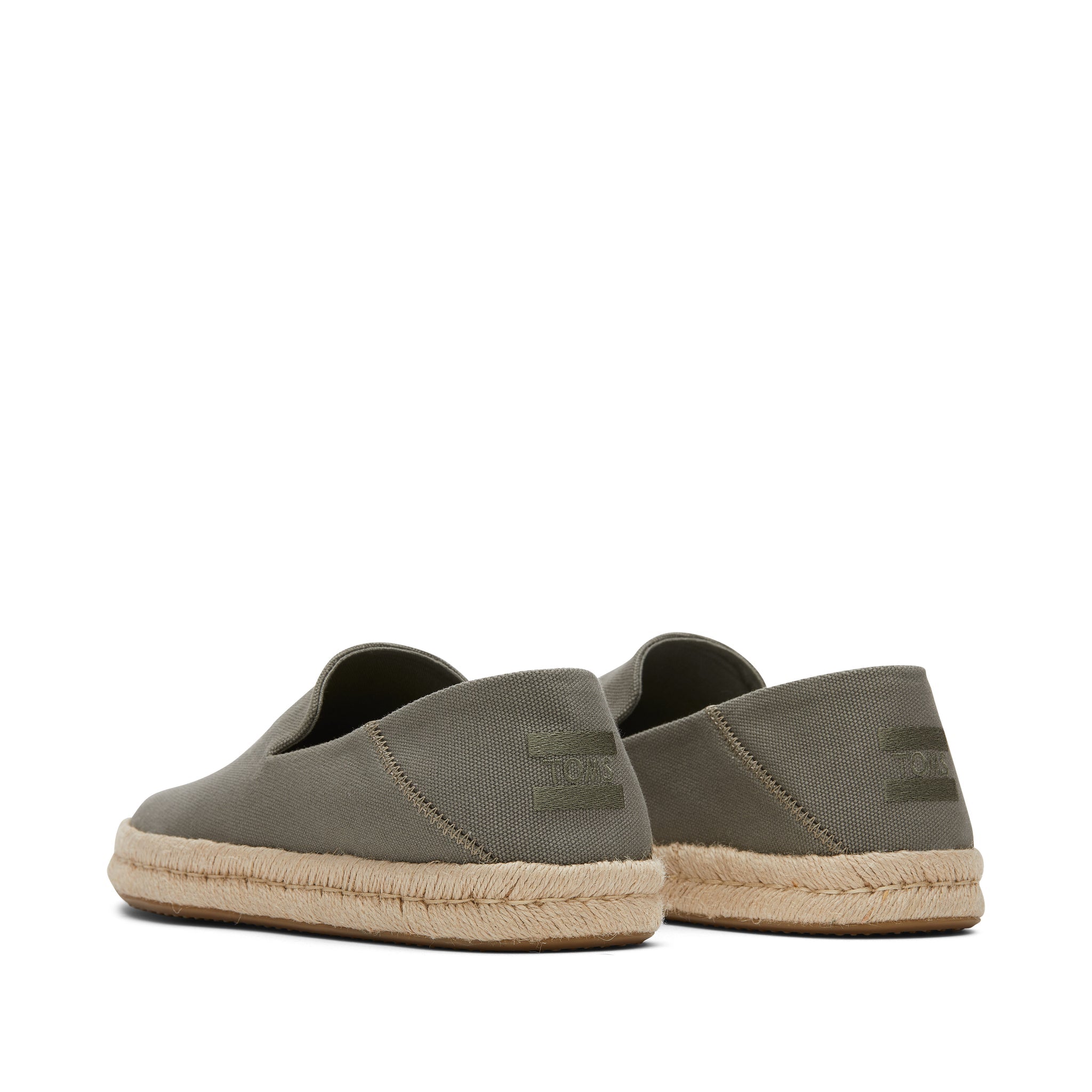 Santiago Loafer - Vetiver Grey Canvas Back View