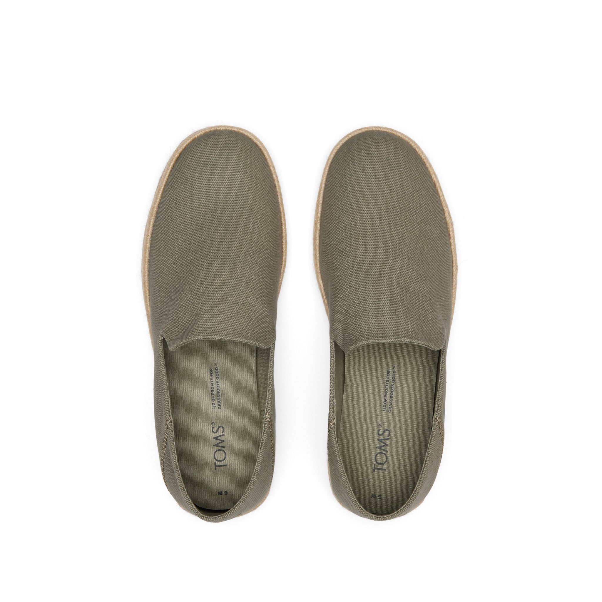 Santiago Loafer - Vetiver Grey Canvas Top View