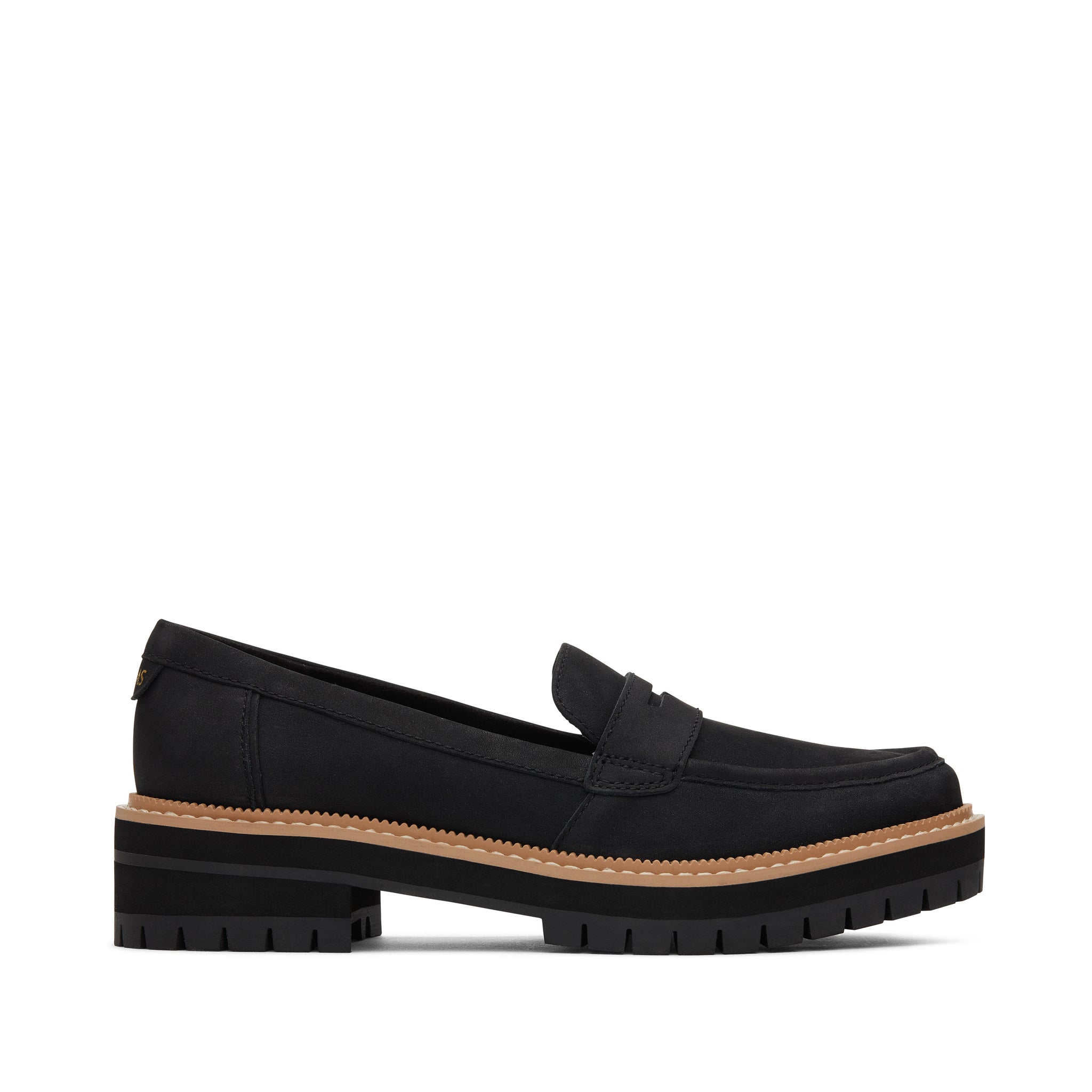 Women's Black Leather Cara Lug Loafer –