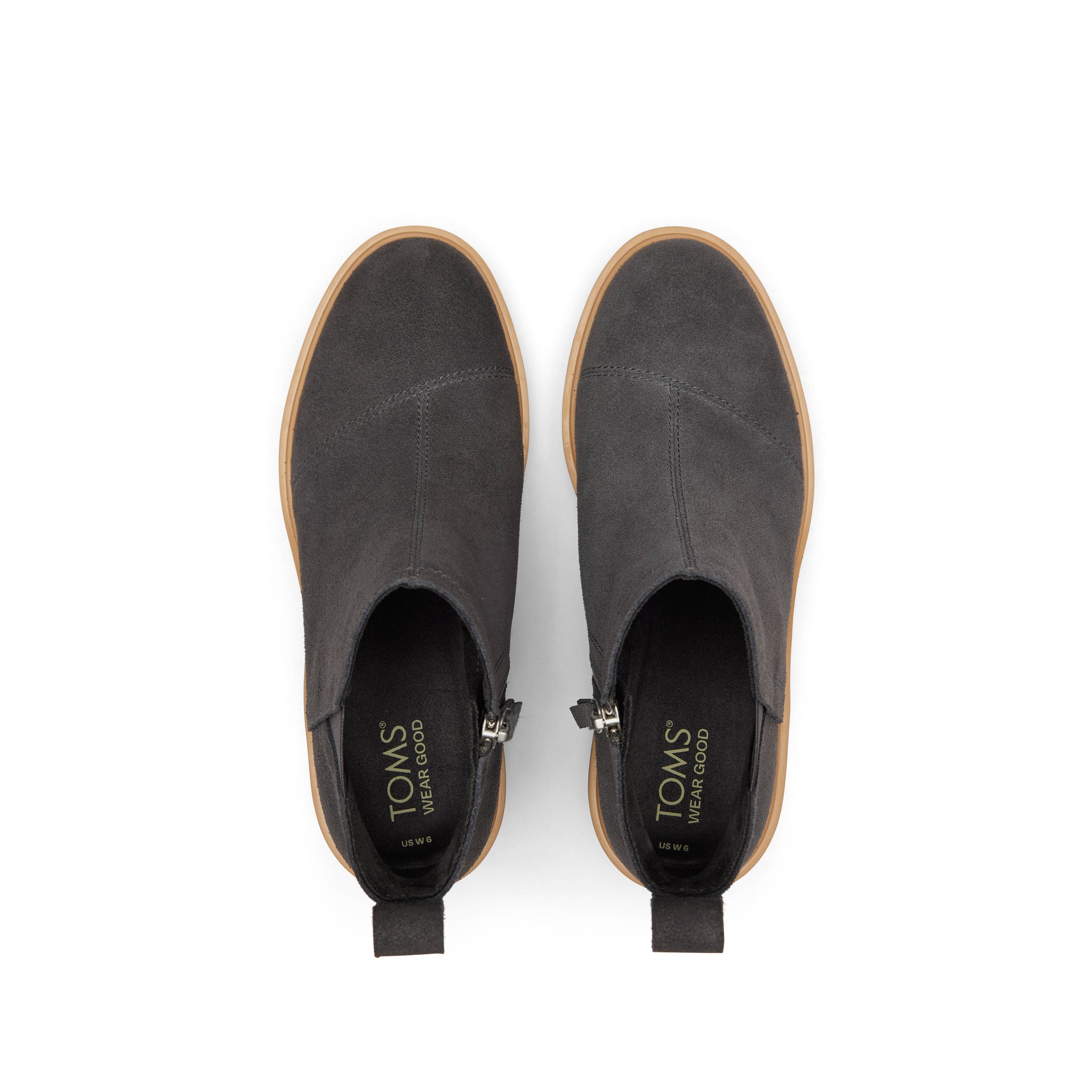 Maude Forged Iron Suede Wedge Boot Top View