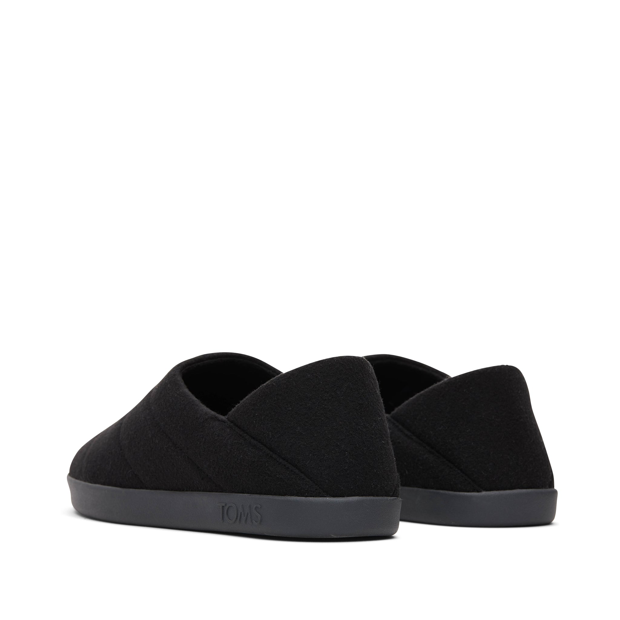 Men's Black Felt Fleece Ezra Slippers – TOMS.com