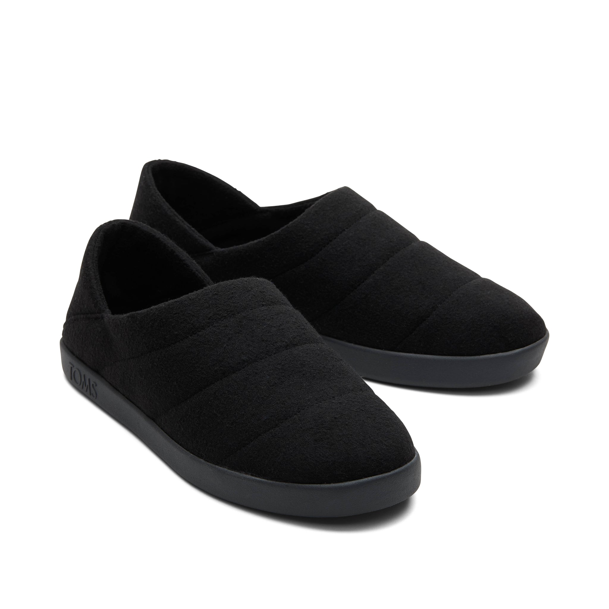 Men's Black Felt Fleece Ezra Slippers – TOMS.com