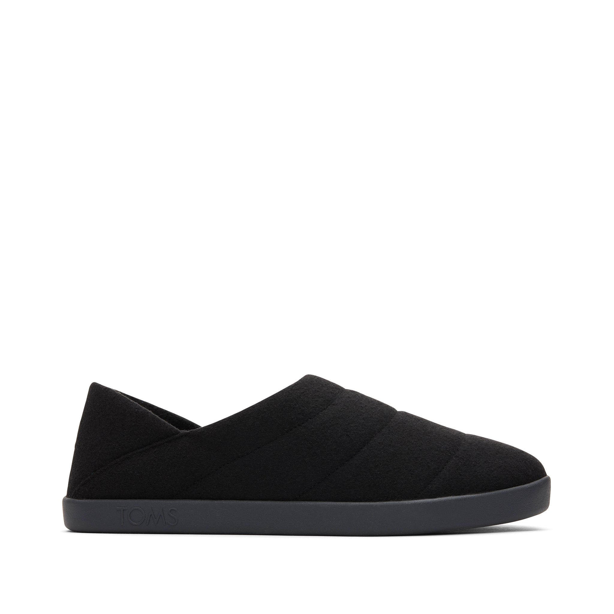 Men's Black Felt Fleece Ezra Slippers – TOMS.com