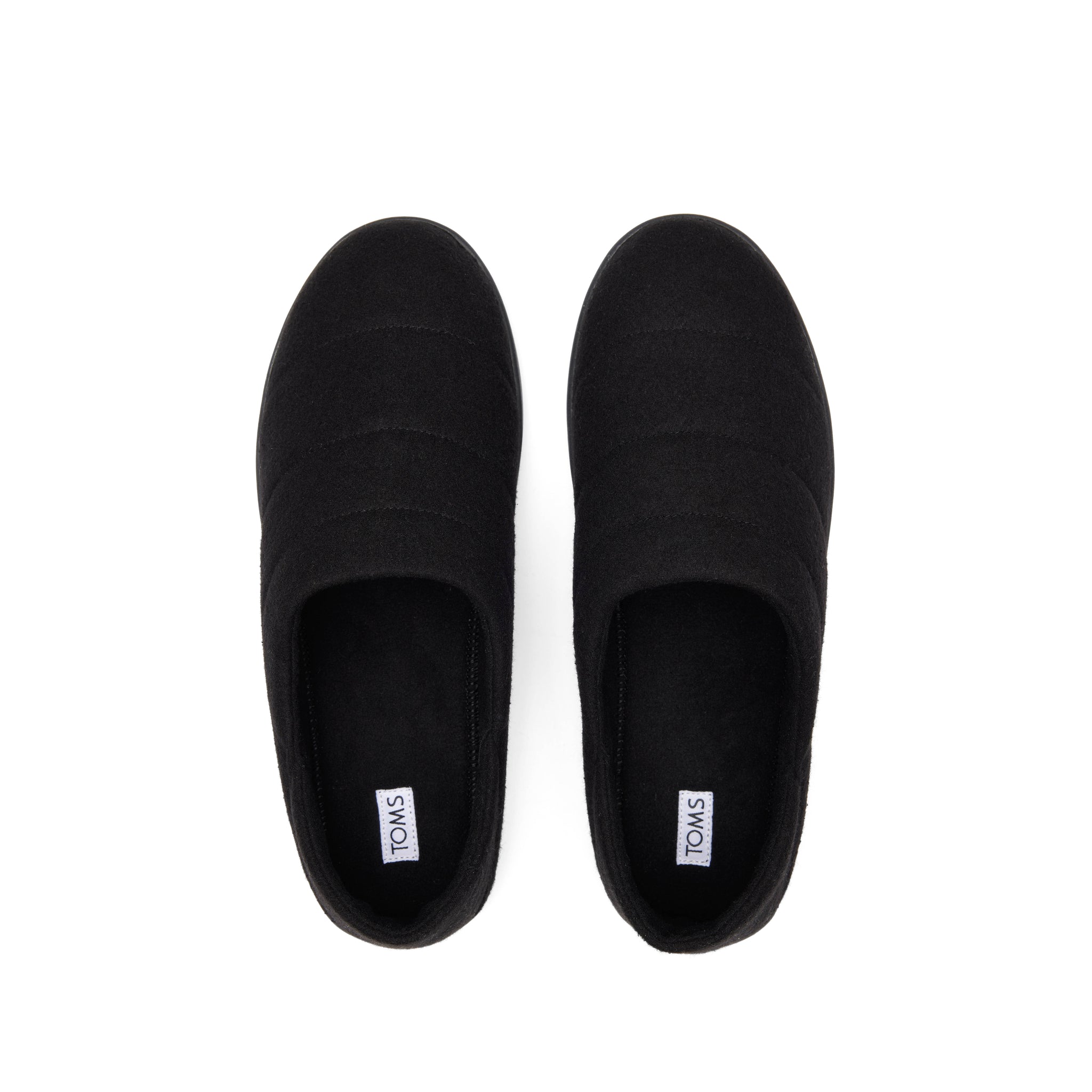 Men's Black Felt Fleece Ezra Slippers – TOMS.com