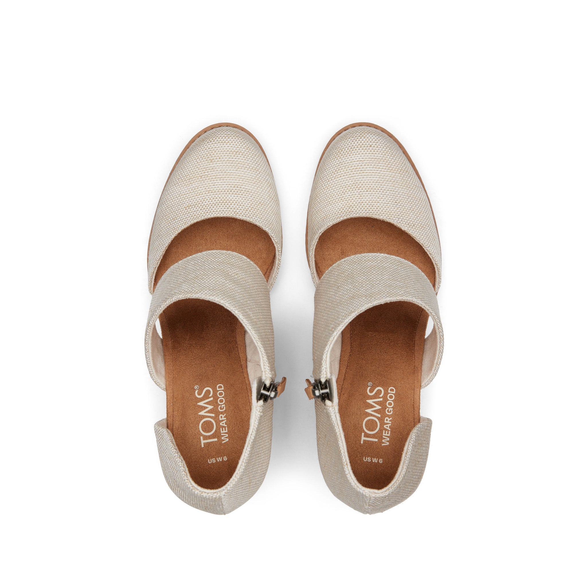 Milan Natural Closed Toe Heel Top View