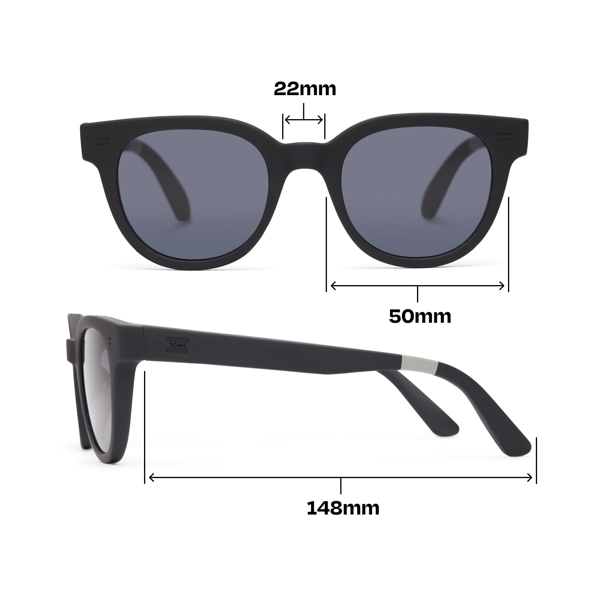 TOMです Unisex Black Grey Rhodes Traveler Sunglasses – TOMS.com