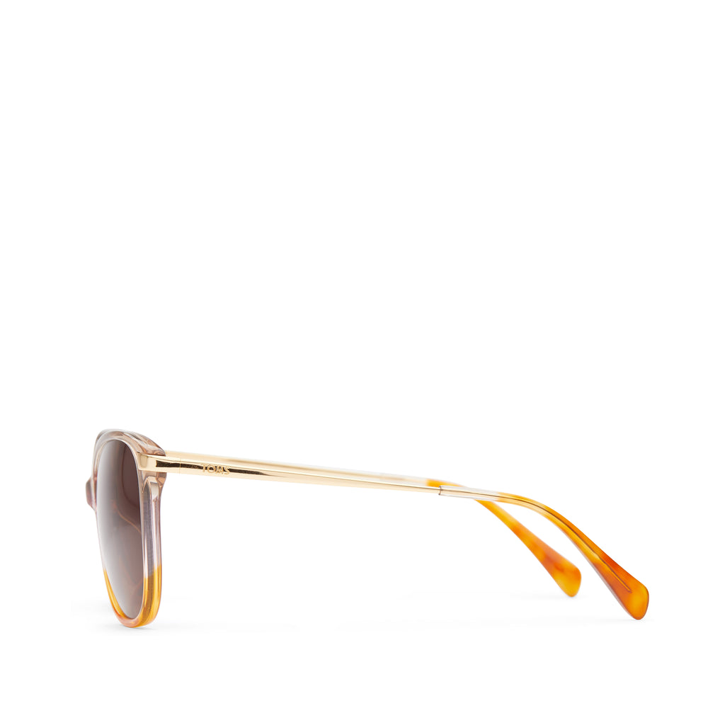 Sandela 201 Handcrafted Sunglasses - Autumn Gradient - Gold - Brown Side View