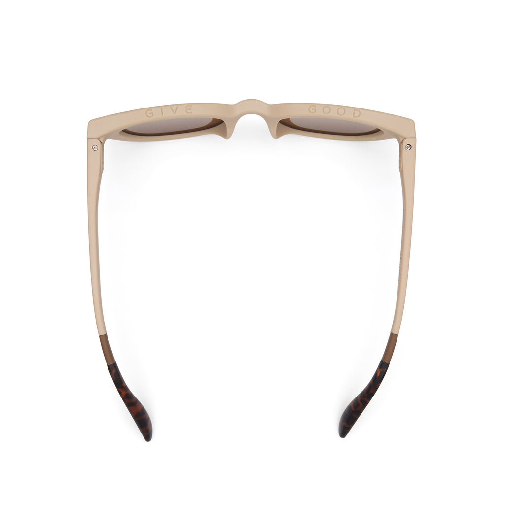 Rhodes Oatmilk Traveler Sunglasses Top View