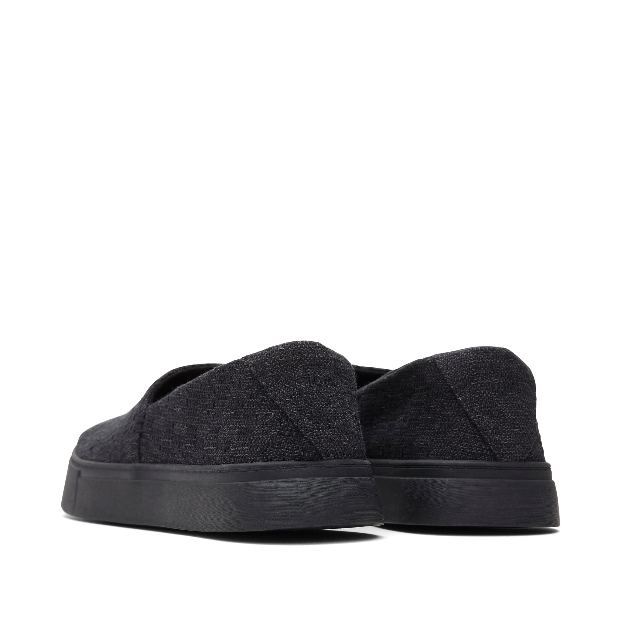 Kameron Black Slip On Sneaker Back View