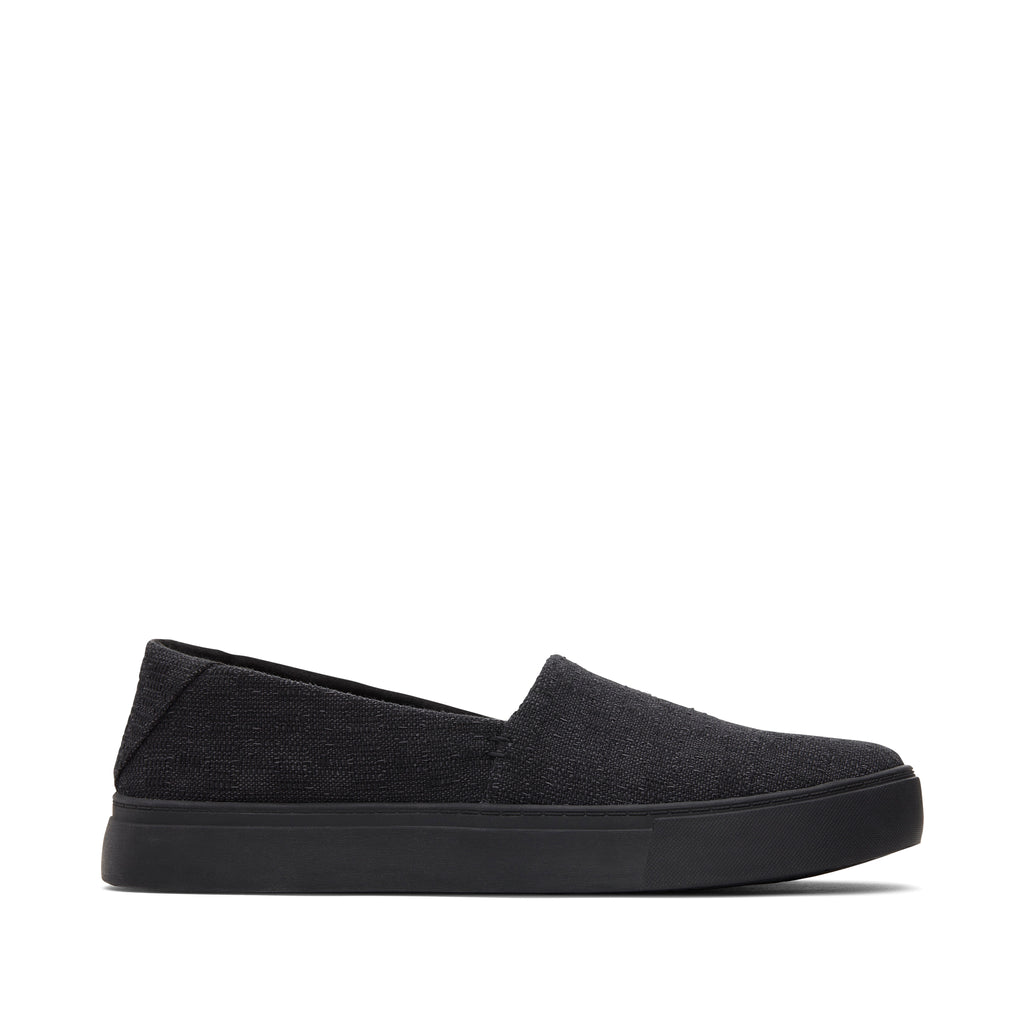 Kameron Black Slip On Sneaker Side View
